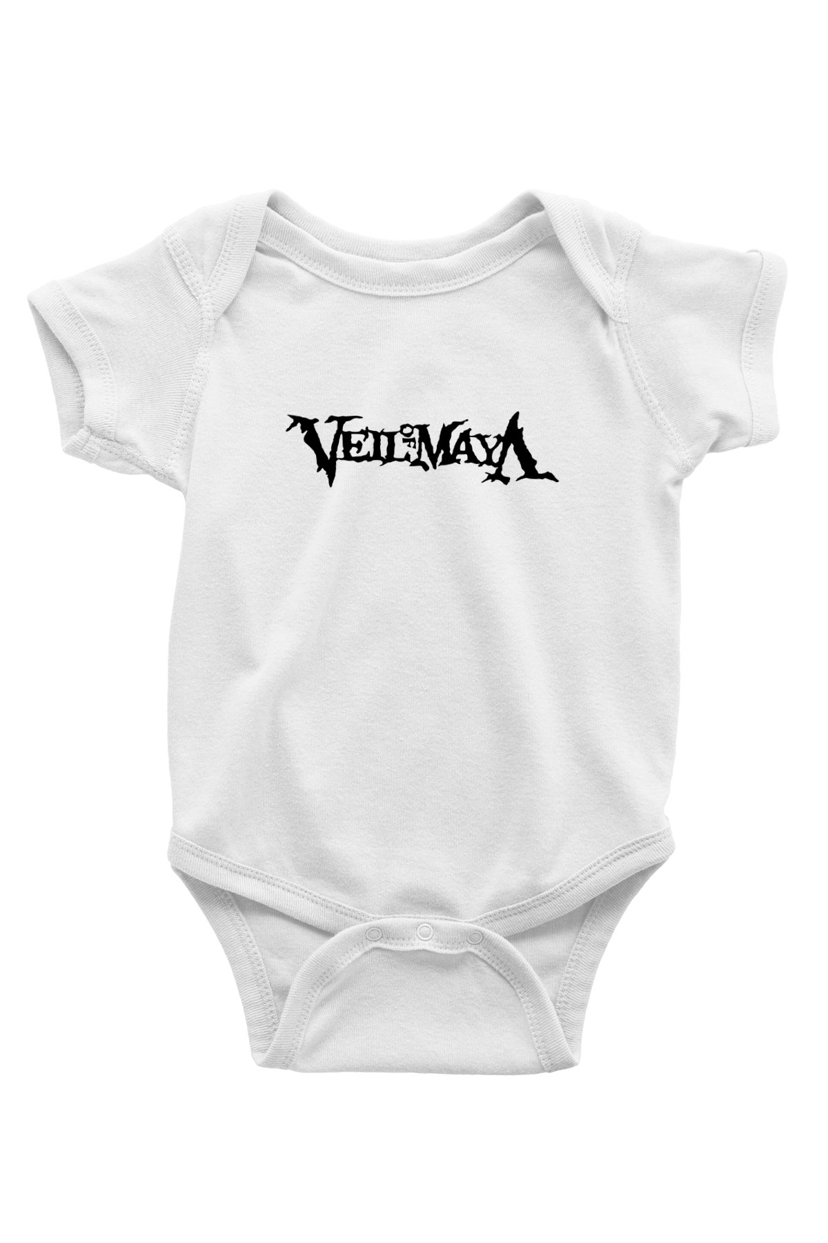 Veil of Maya Baskılı Beyaz Unisex Bebek Body - Zıbın