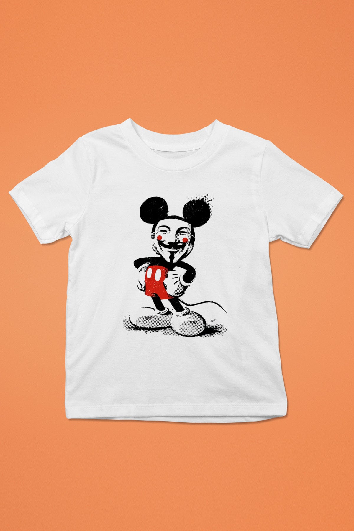 Vendetta Baskılı Beyaz Unisex Çocuk Tişört