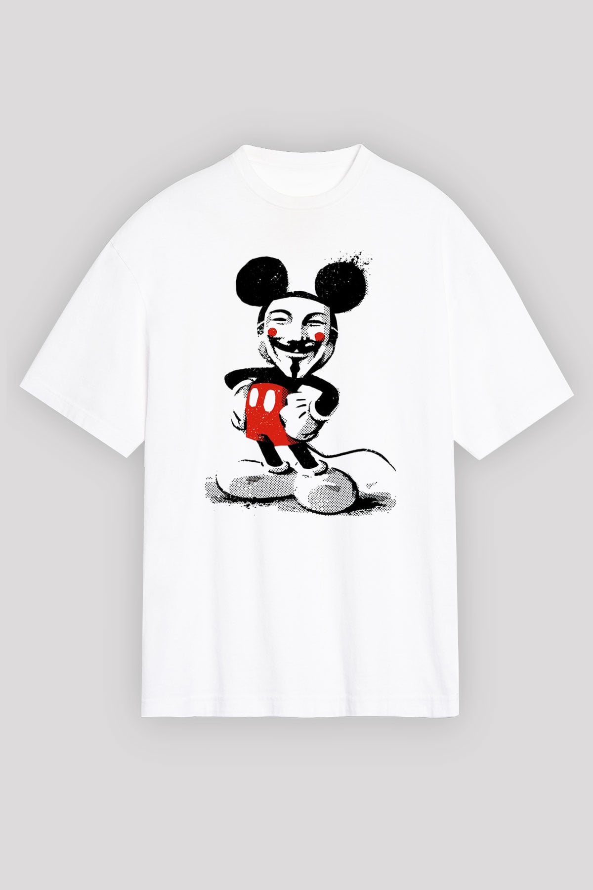Vendetta Beyaz Unisex Oversize Tişört T-Shirt