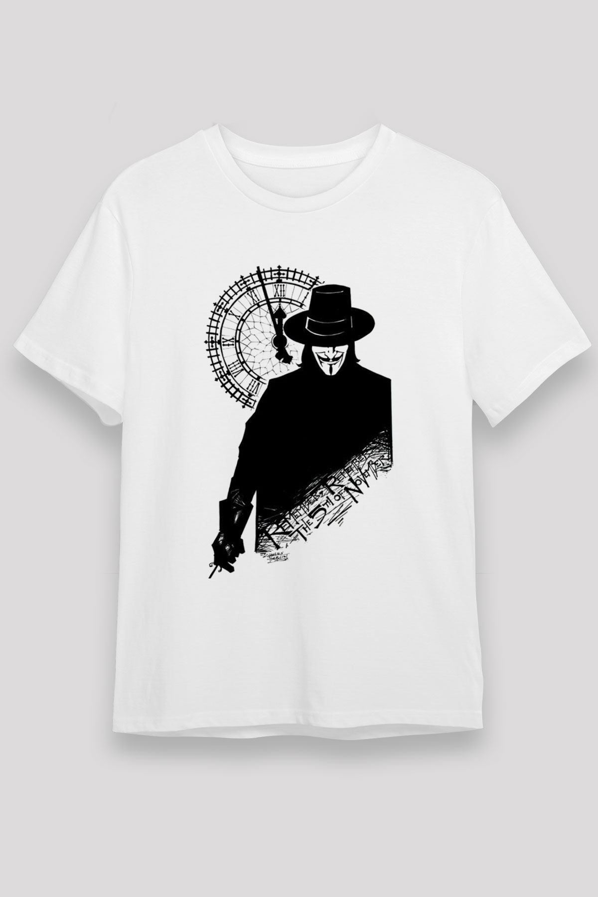 Vendetta Beyaz Unisex Tişört T-Shirt
