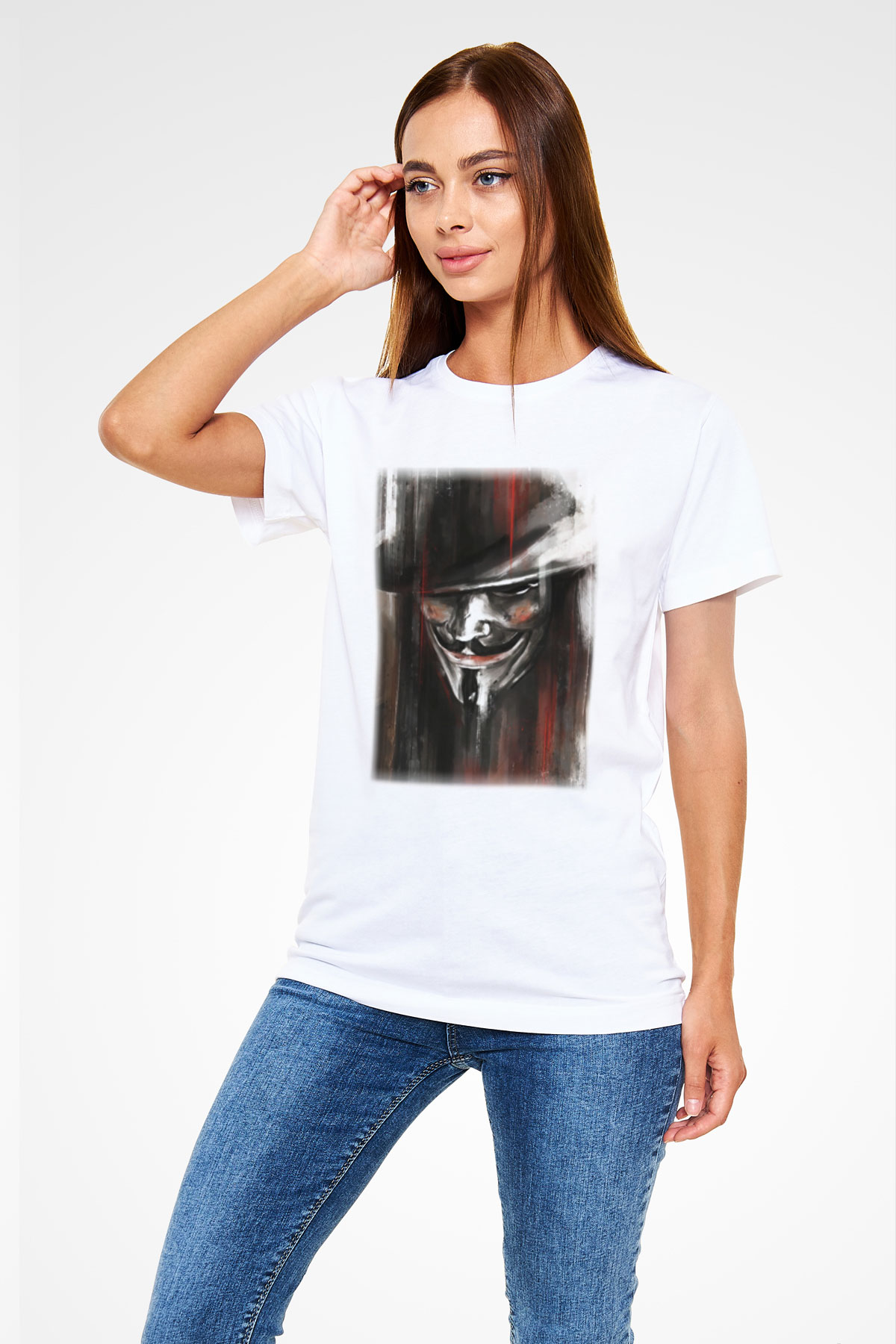 Vendetta Beyaz Unisex Tişört T-Shirt