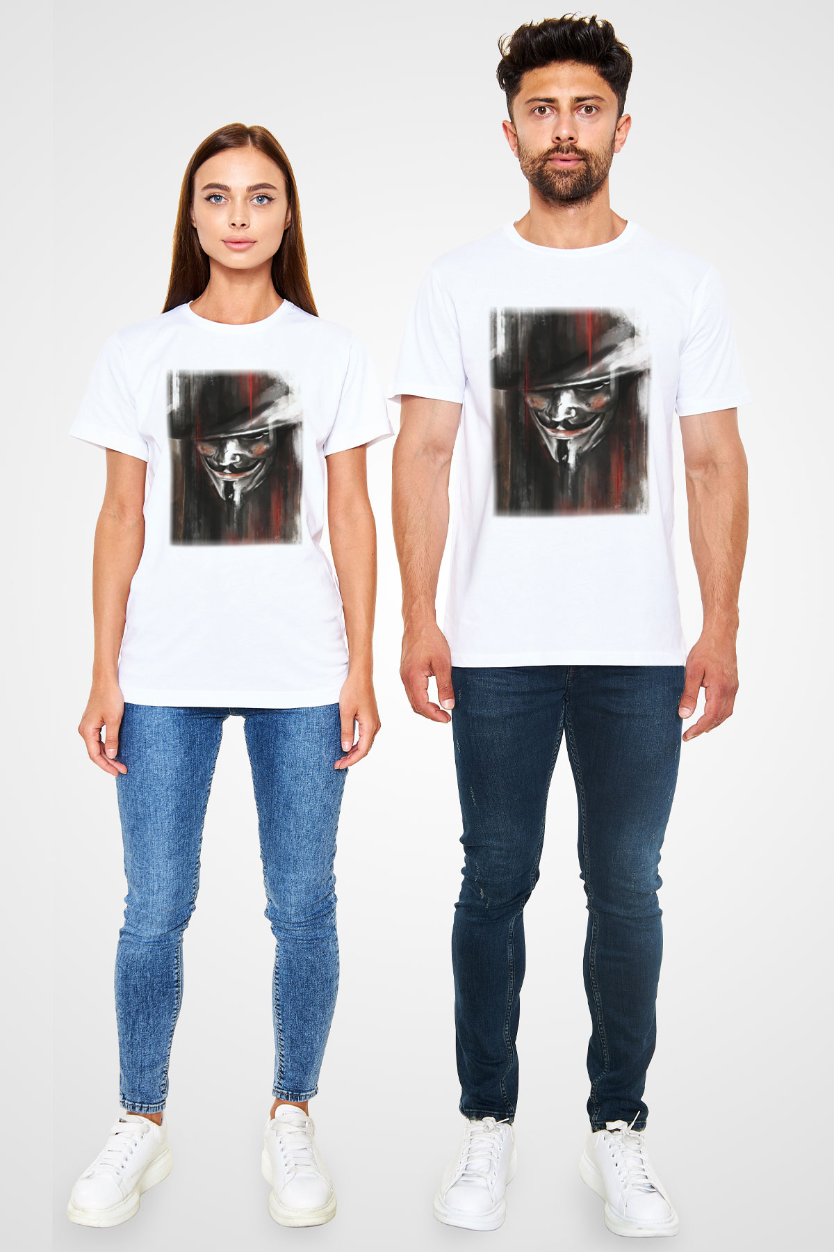 Vendetta Beyaz Unisex Tişört T-Shirt