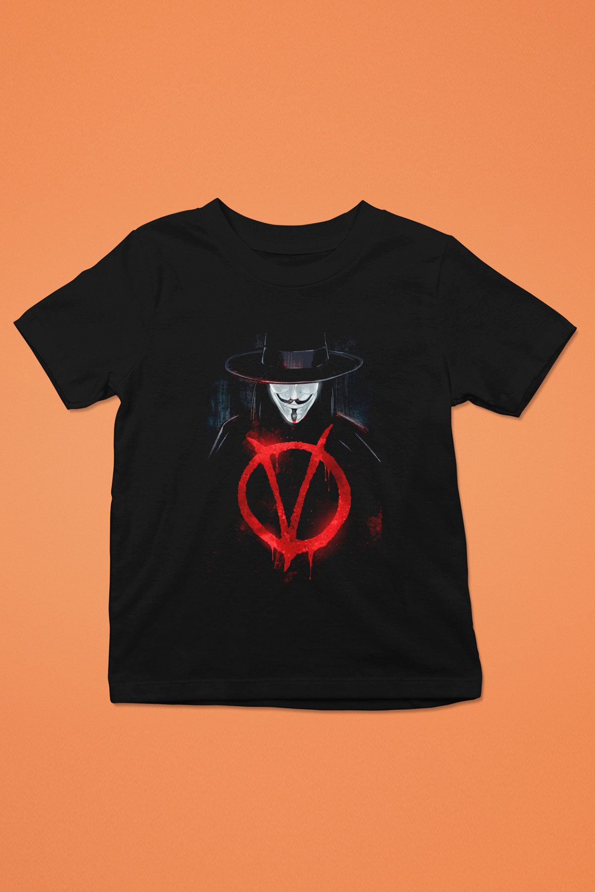 Vendetta Siyah Unisex Çocuk Tişört