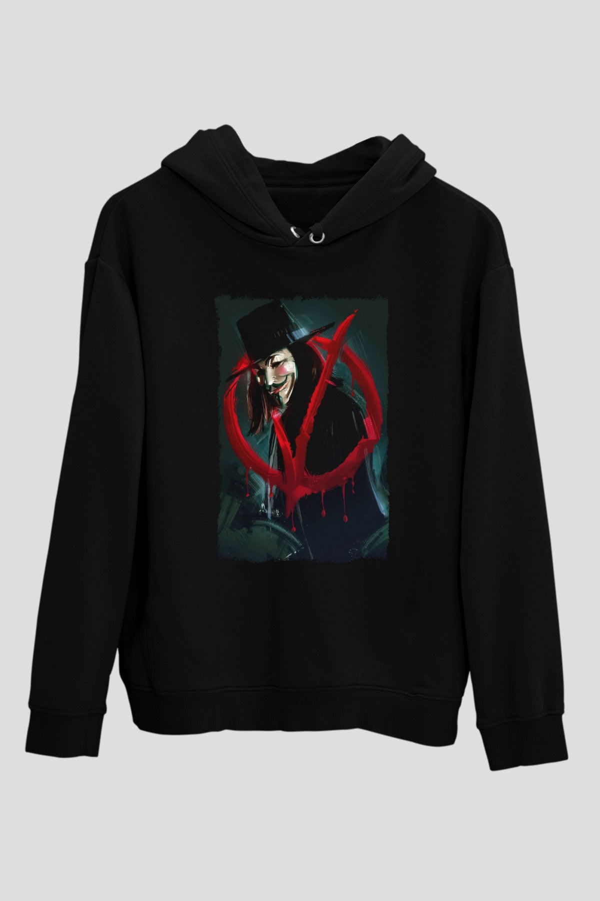 Vendetta Siyah Unisex Hoodie