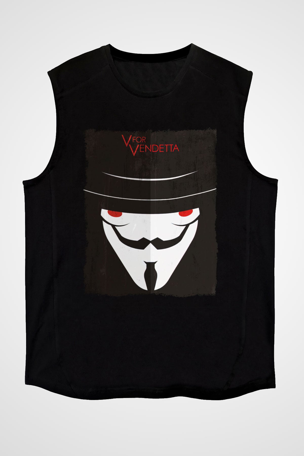 Vendetta Siyah Unisex Kolsuz Tişört