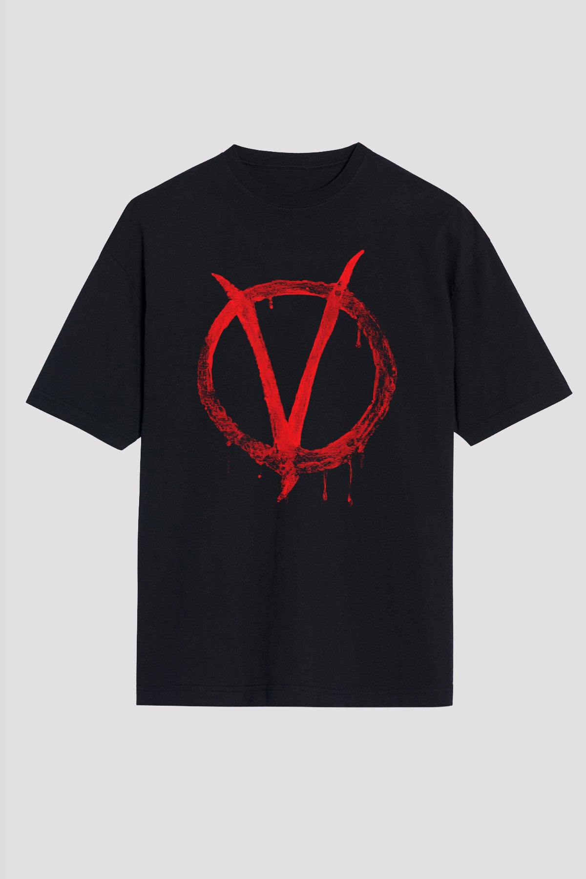 Vendetta Siyah Unisex Oversize Tişört T-Shirt
