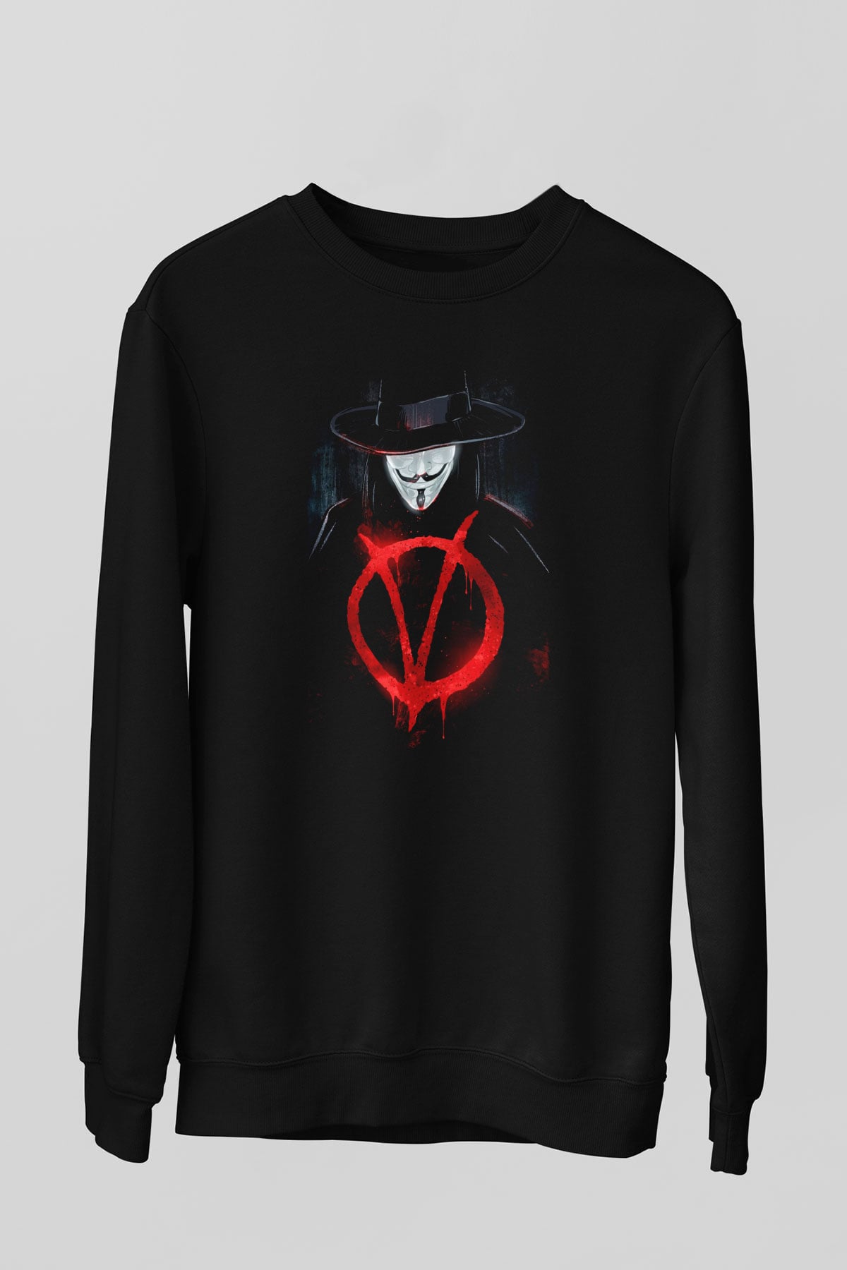 Vendetta Siyah Unisex Sweatshirt