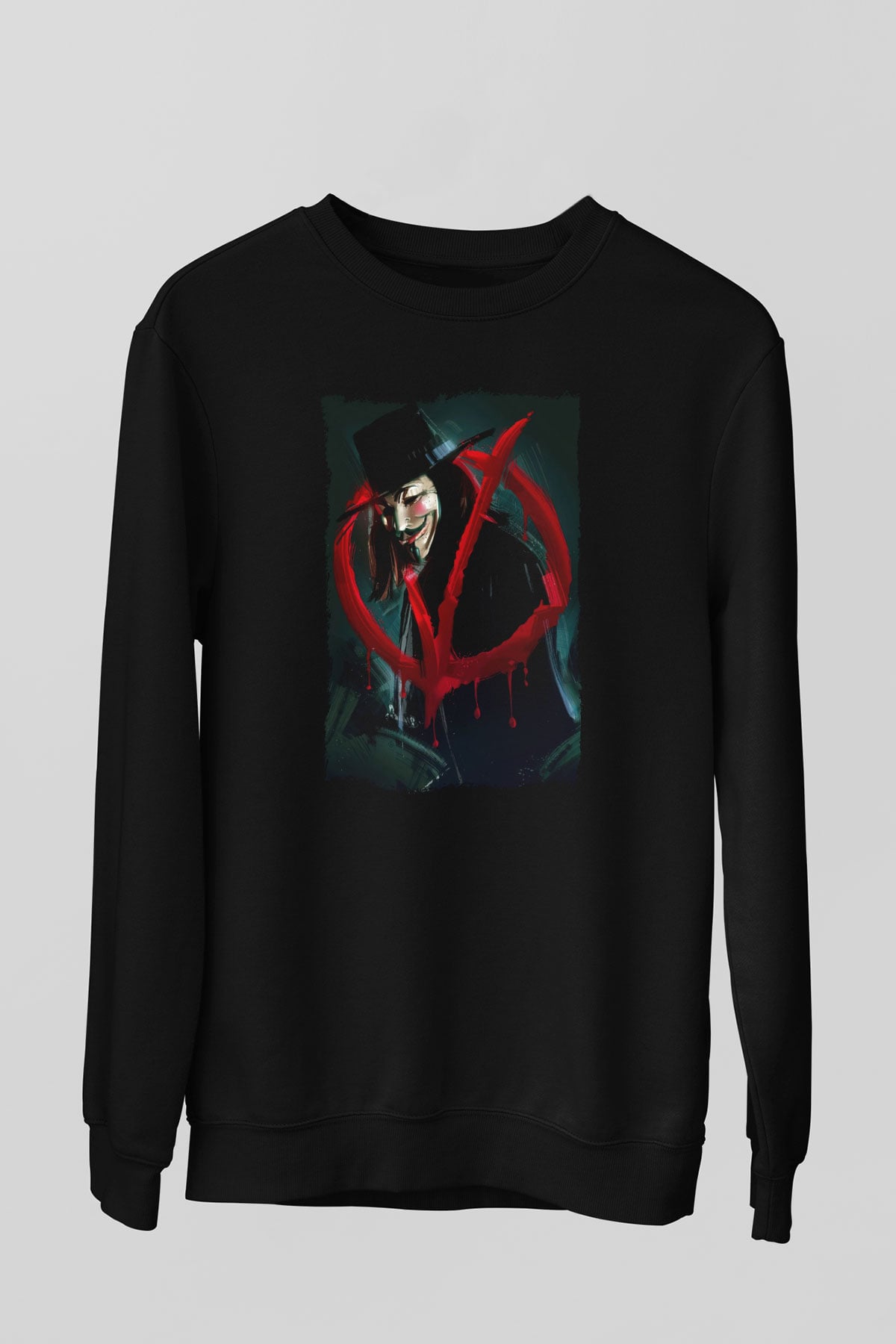 Vendetta Siyah Unisex Sweatshirt