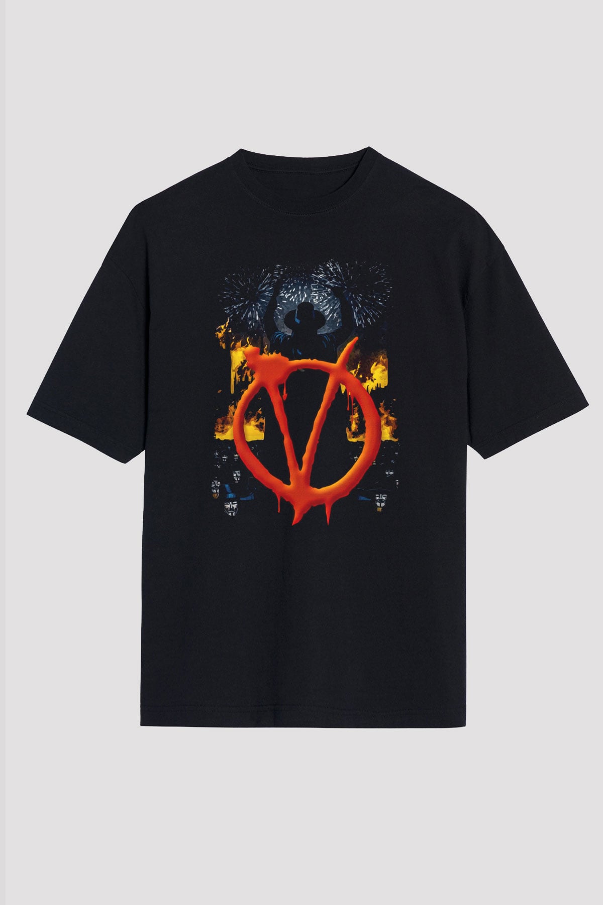 Vendetta Siyah Unisex Tişört T-Shirt