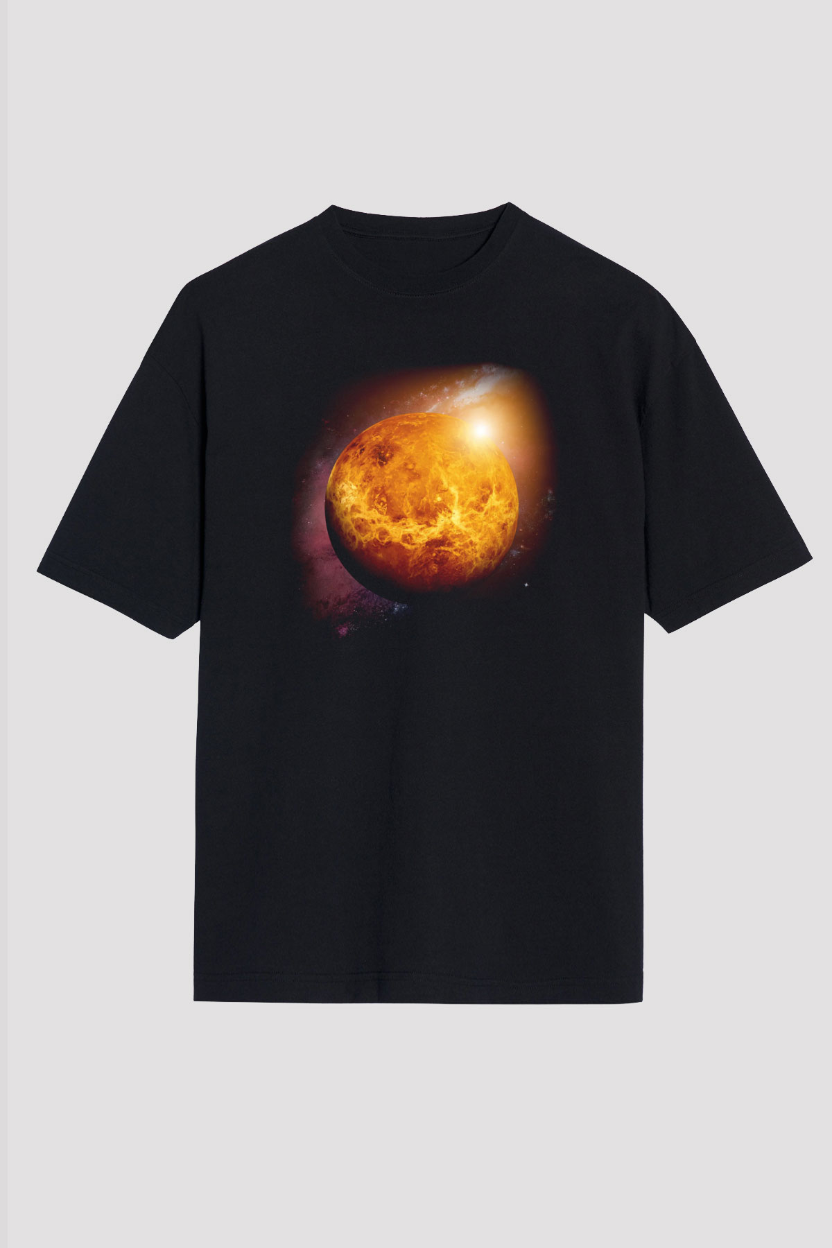 Venüs Siyah Unisex Tişört T-Shirt - TişörtFabrikası