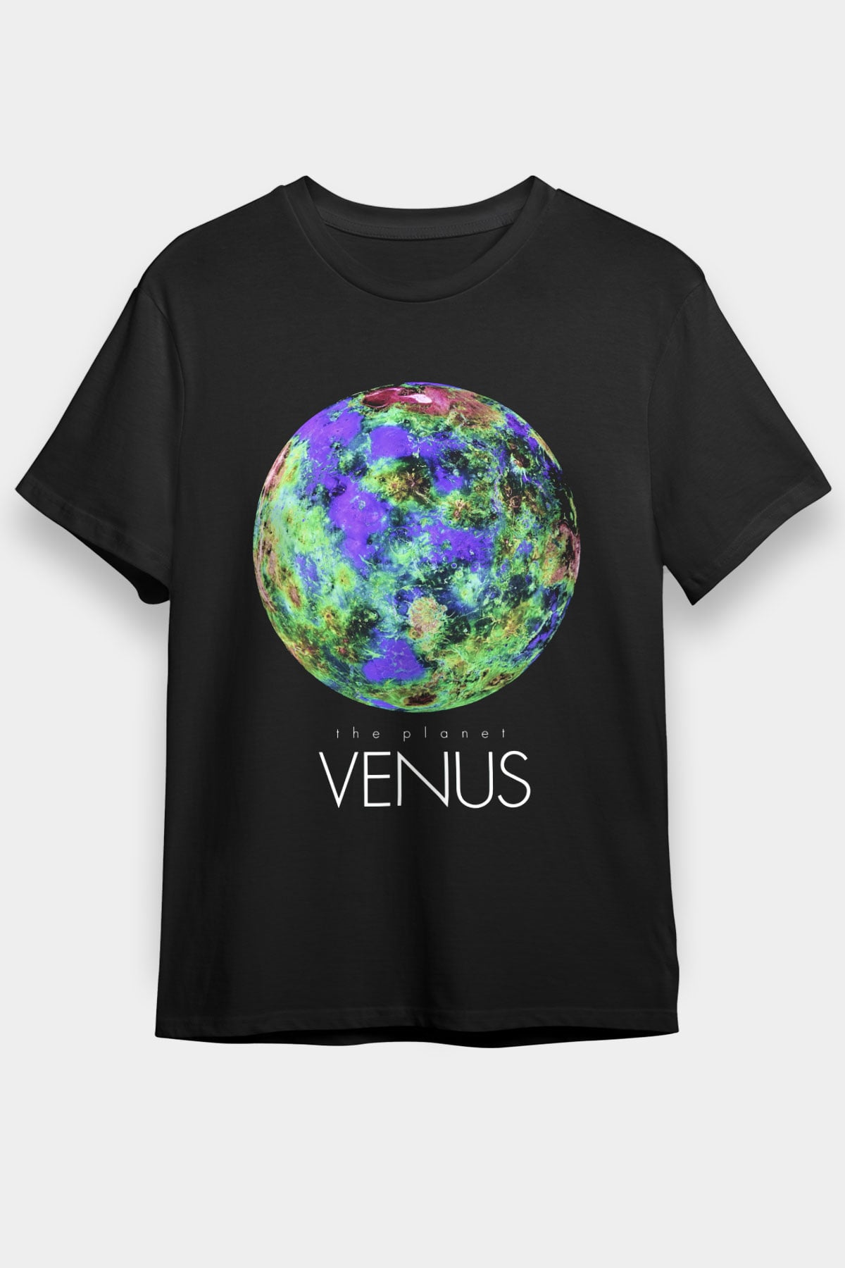 Venüs Siyah Unisex Tişört T-Shirt - TişörtFabrikası