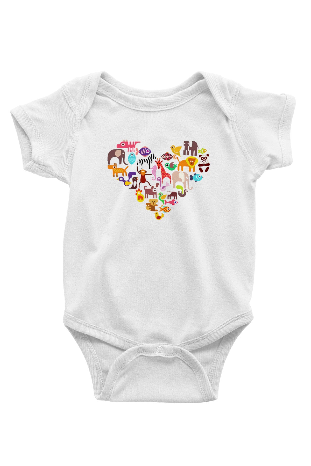 Veteriner Baskılı Beyaz Unisex Bebek Body - Zıbın