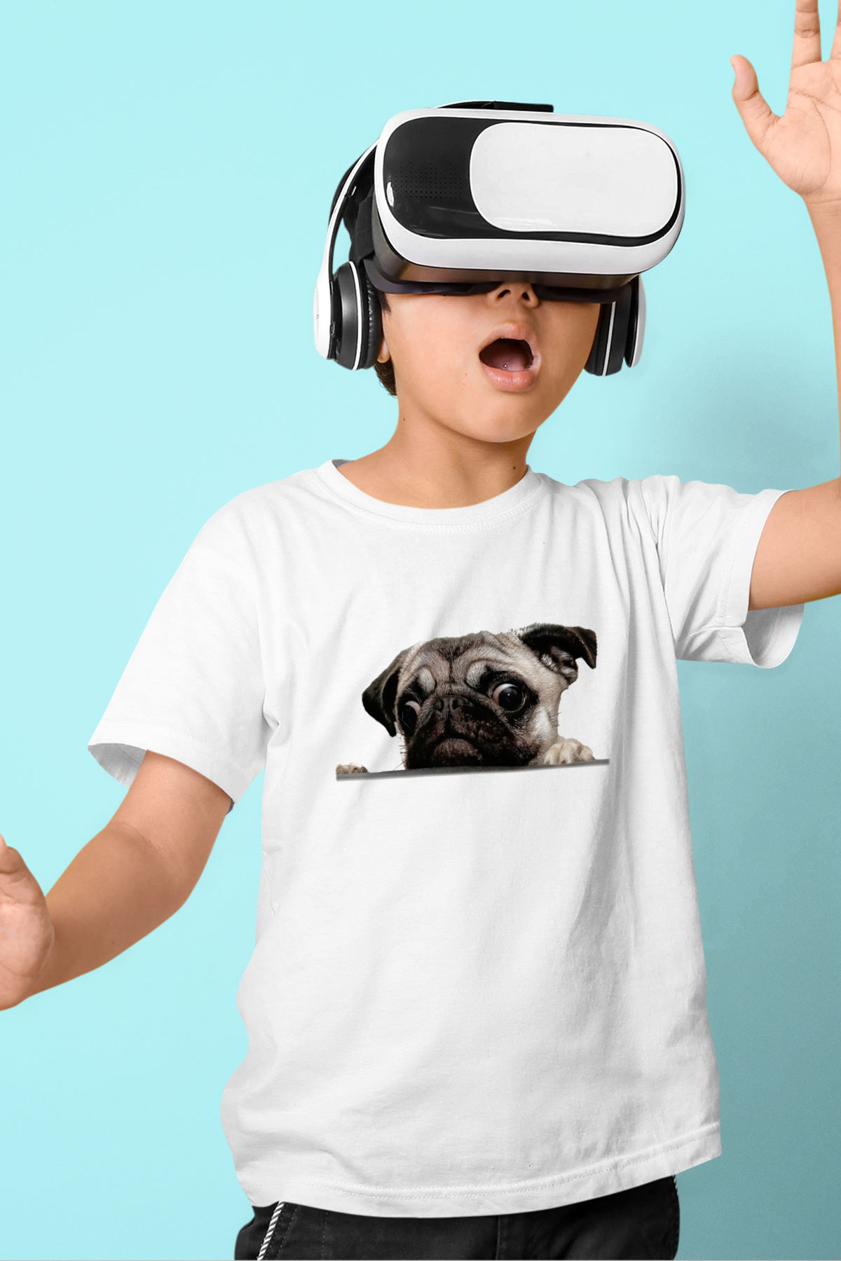 Veteriner Baskılı Beyaz Unisex Çocuk Tişört