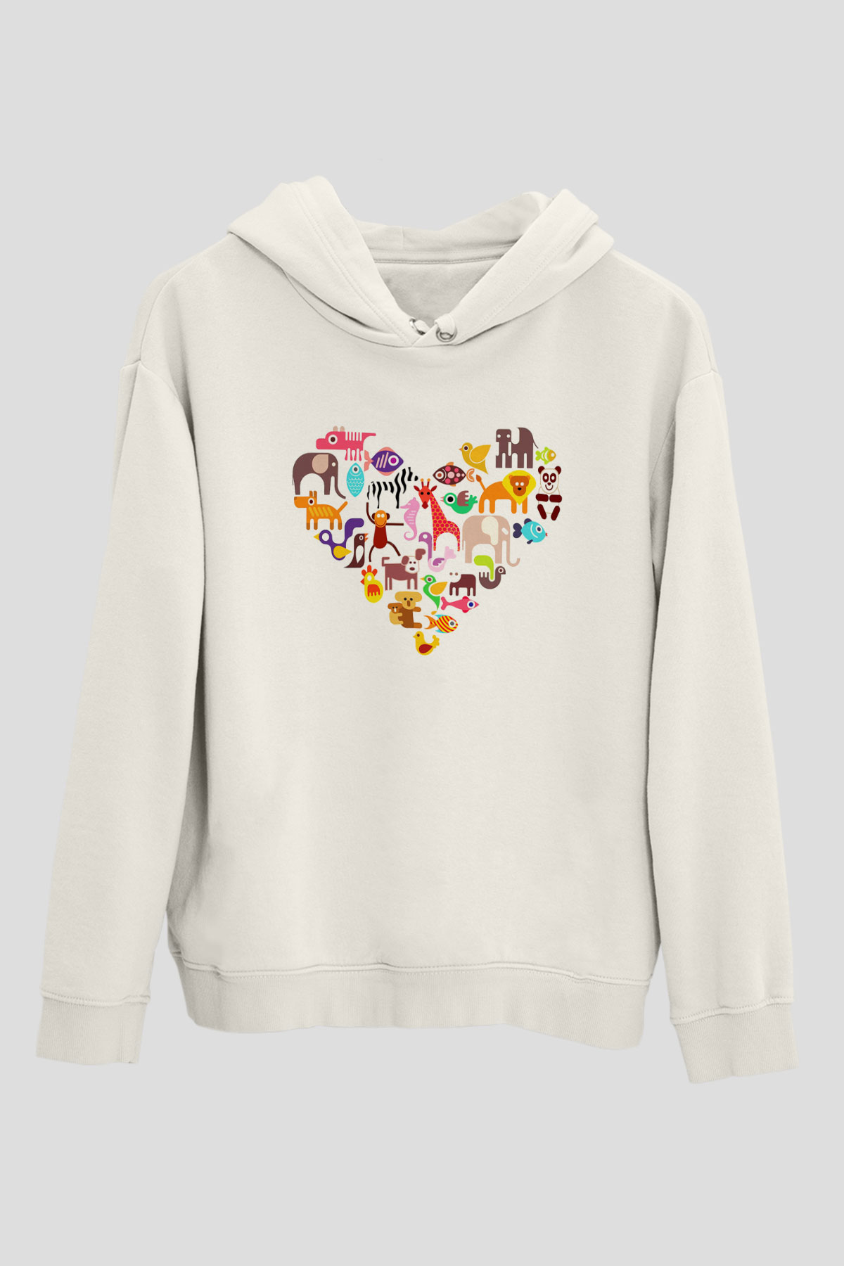 Veteriner Beyaz Unisex Hoodie