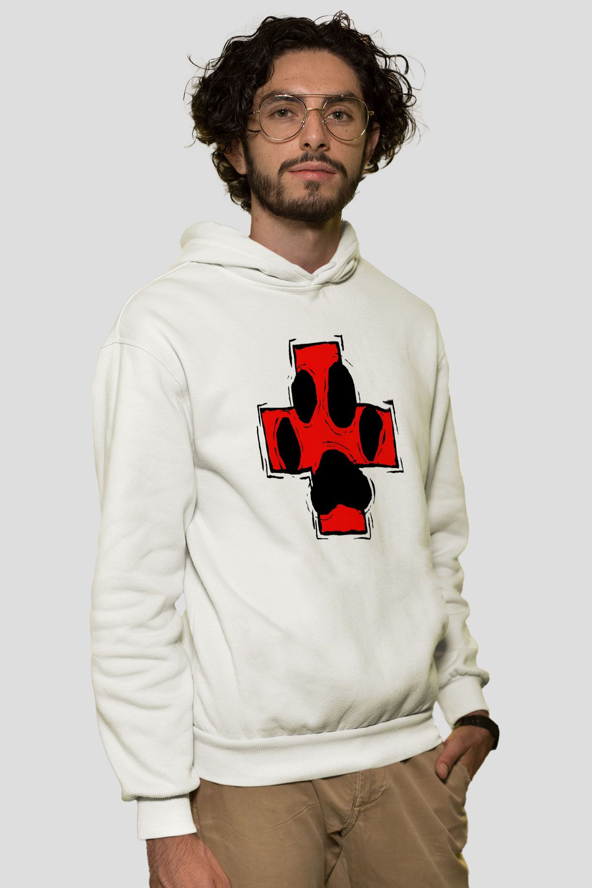 Veteriner Beyaz Unisex Hoodie
