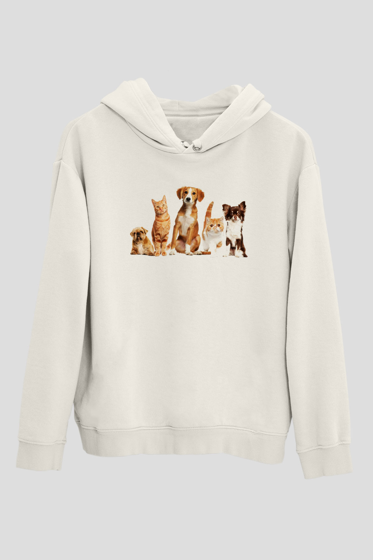 Veteriner Beyaz Unisex Hoodie