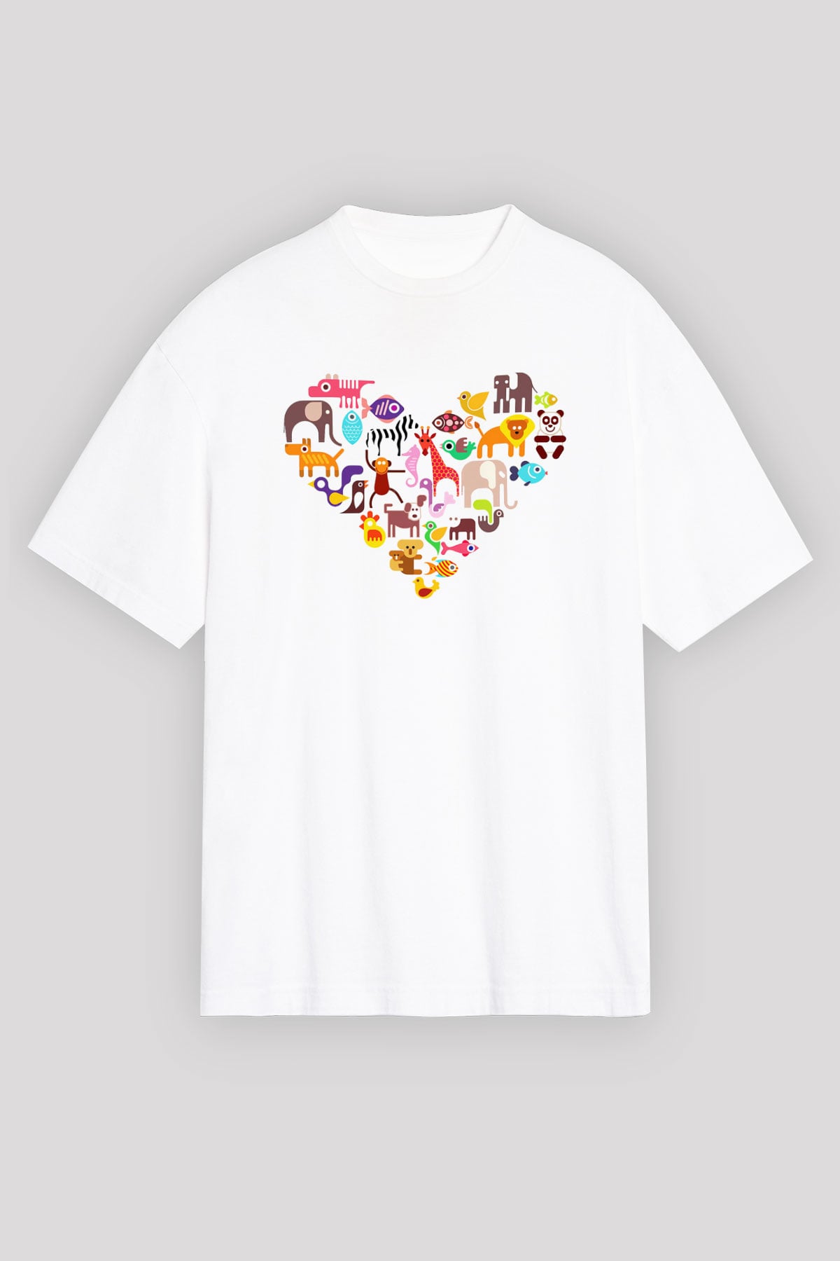Veteriner Beyaz Unisex Oversize Tişört T-Shirt