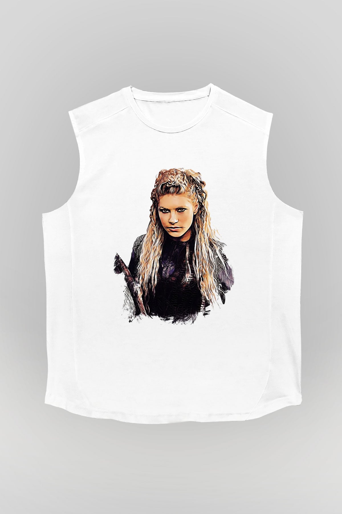 Vikings Beyaz Unisex Kolsuz Tişört