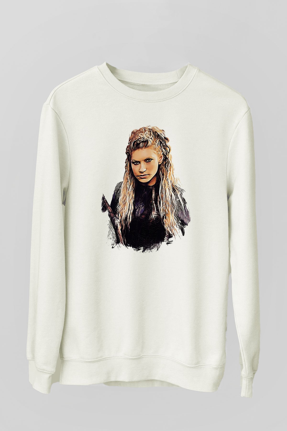 Vikings Beyaz Unisex Sweatshirt