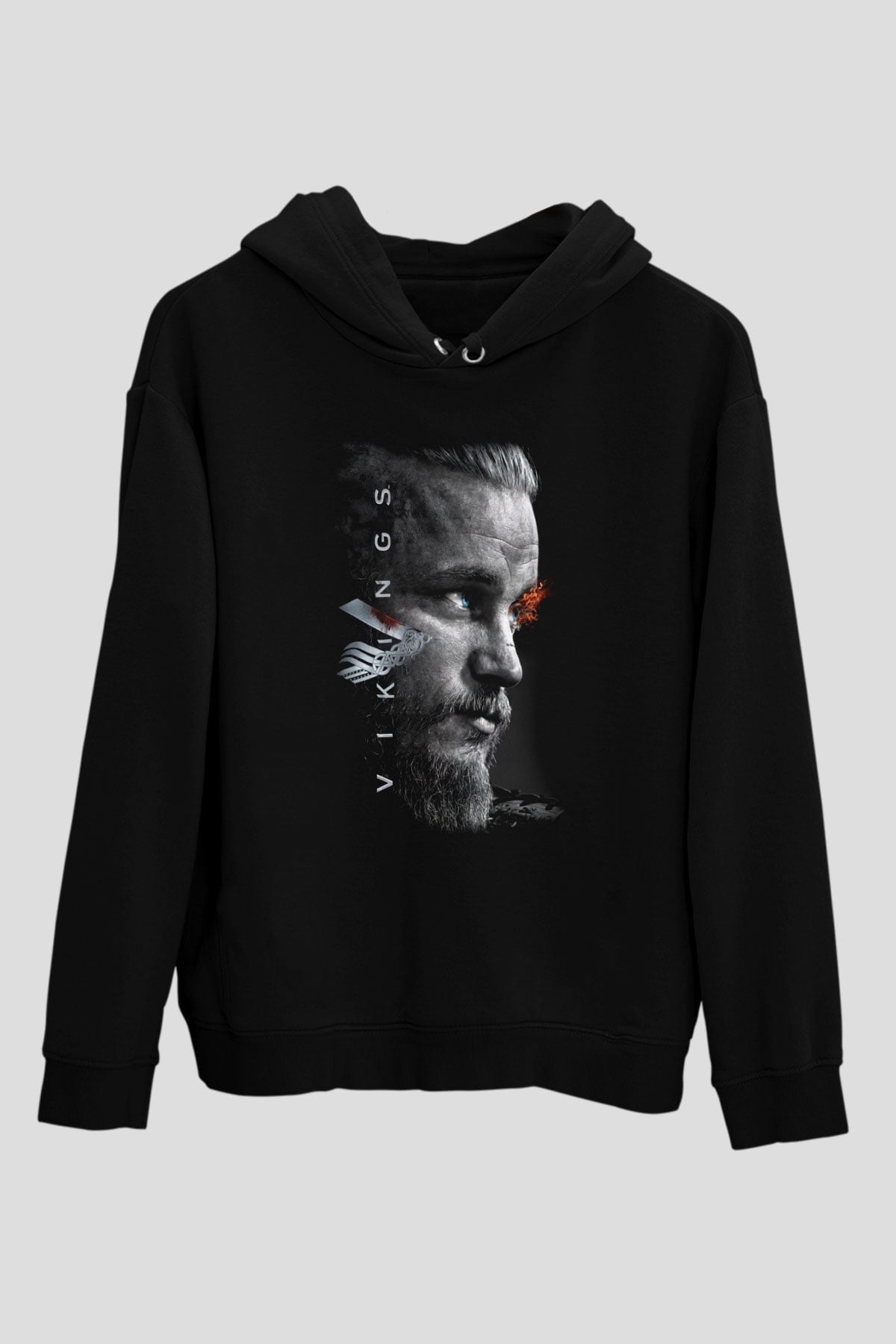 Vikings Siyah Unisex Hoodie