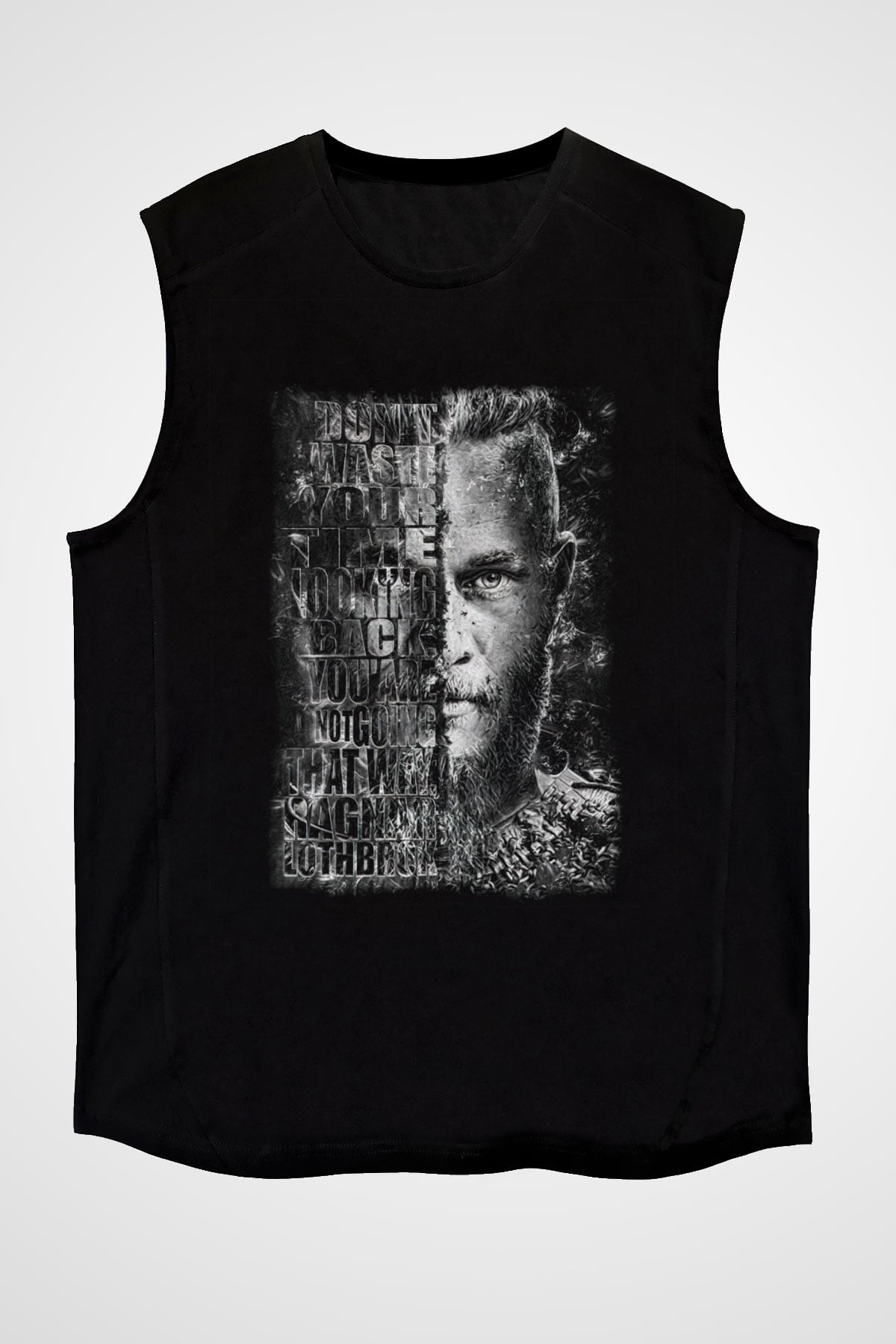 Vikings Siyah Unisex Kolsuz Tişört