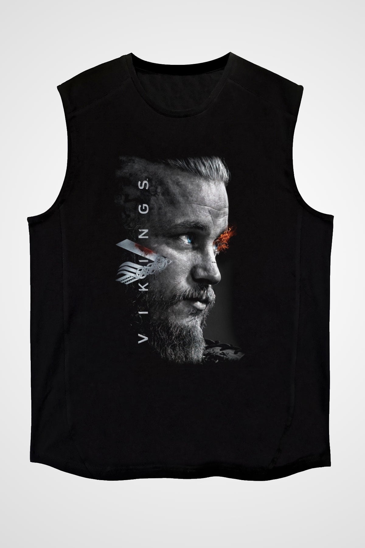 Vikings Siyah Unisex Kolsuz Tişört