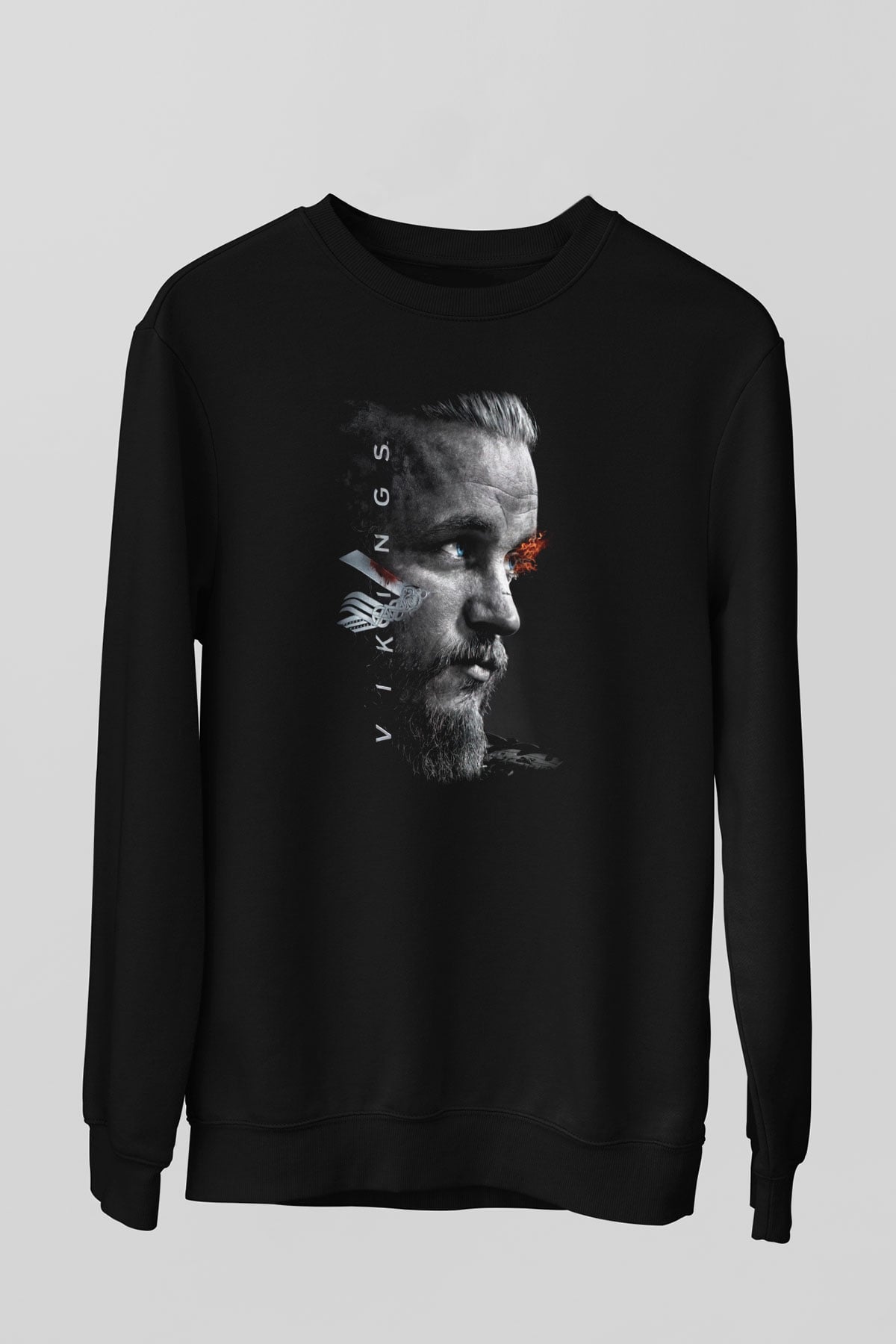 Vikings Siyah Unisex Sweatshirt