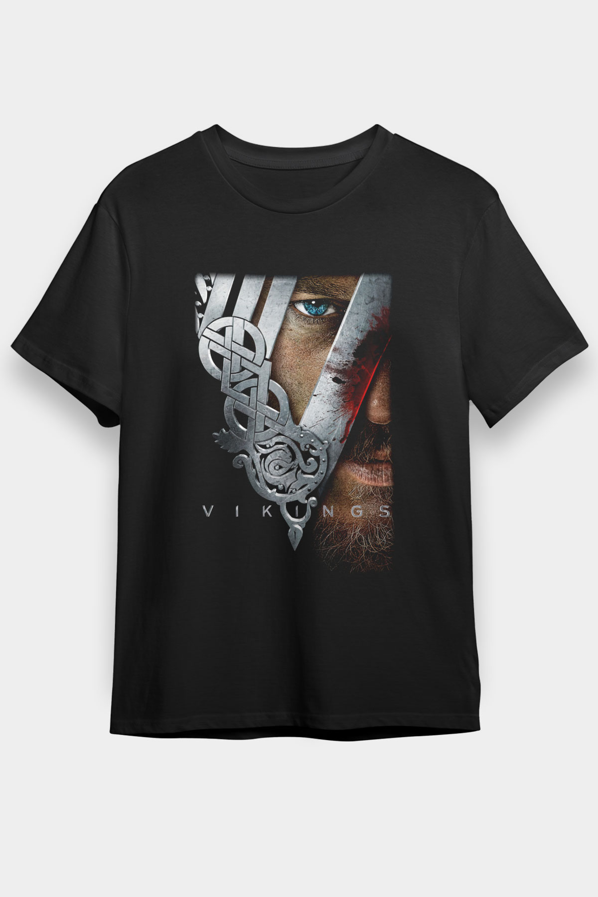 Vikings Siyah Unisex Tişört T-Shirt