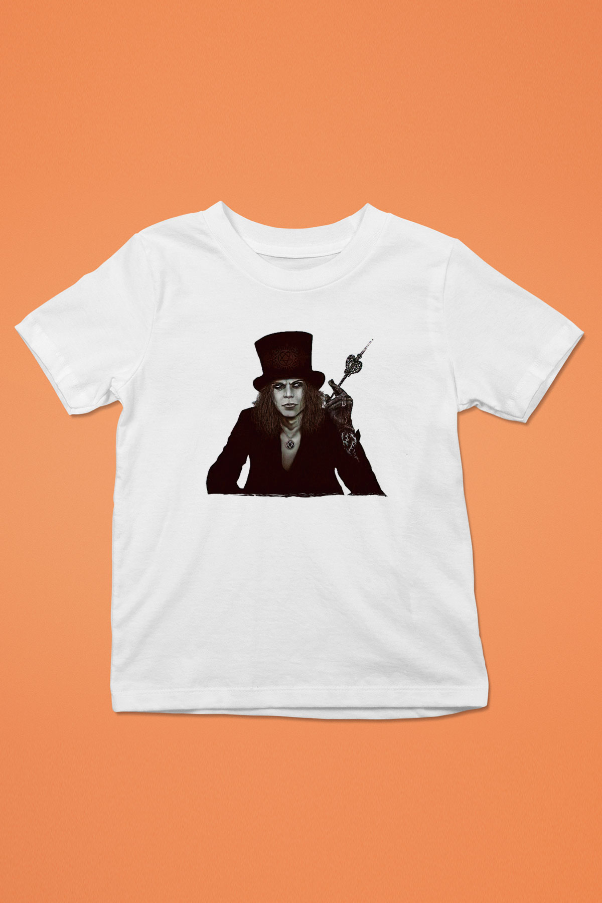 Ville Valo Baskılı Beyaz Unisex Beyaz Çocuk Tişört - Tshirt