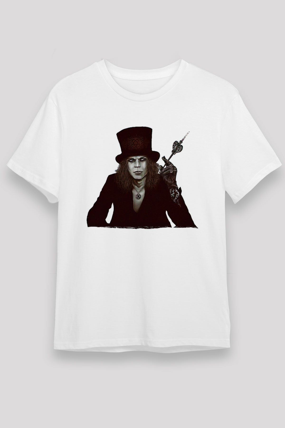 Ville Valo Baskılı Unisex Beyaz Tişört - Tshirt