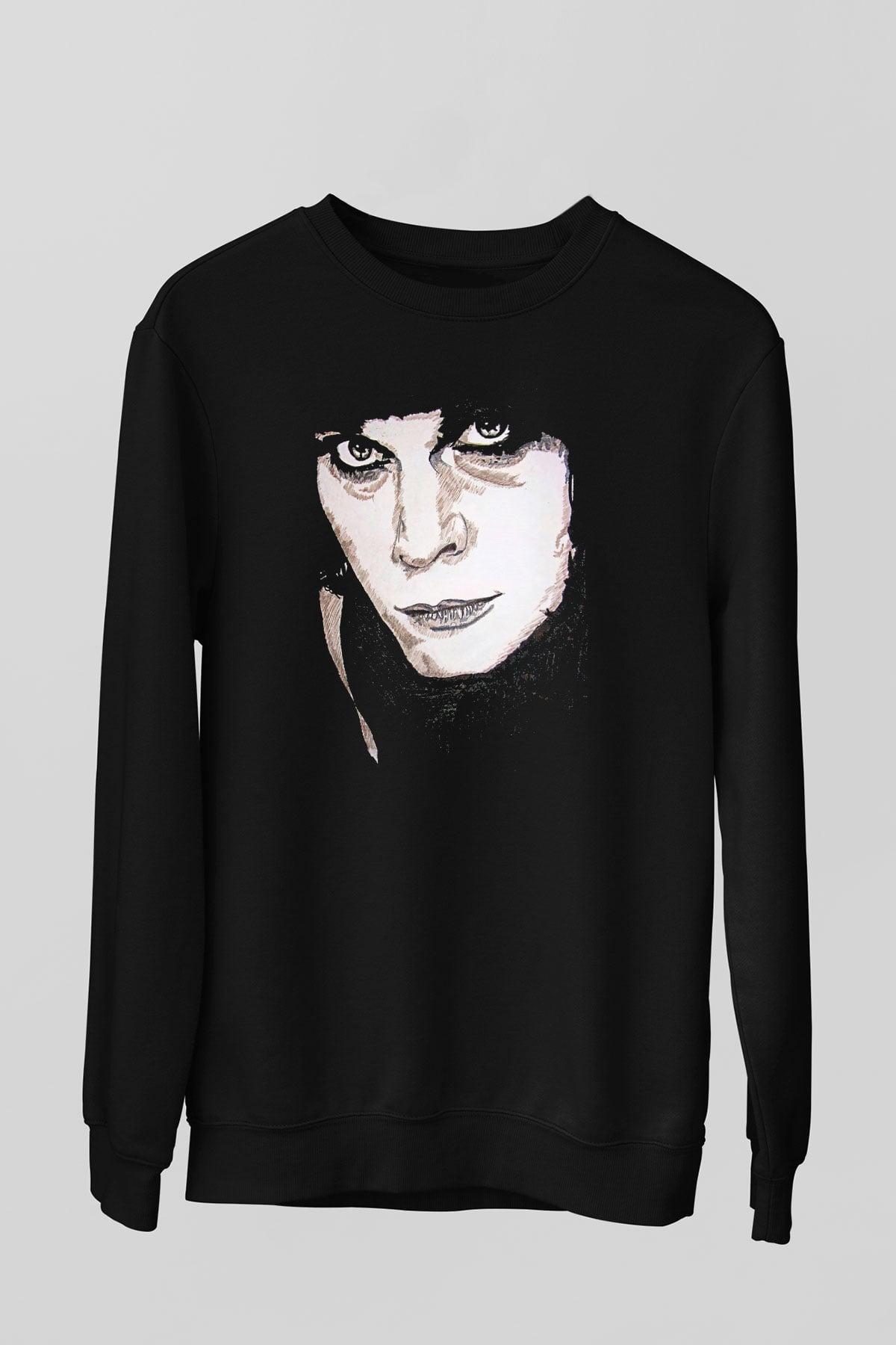 Ville Valo Baskılı Unisex Siyah Sweatshirt