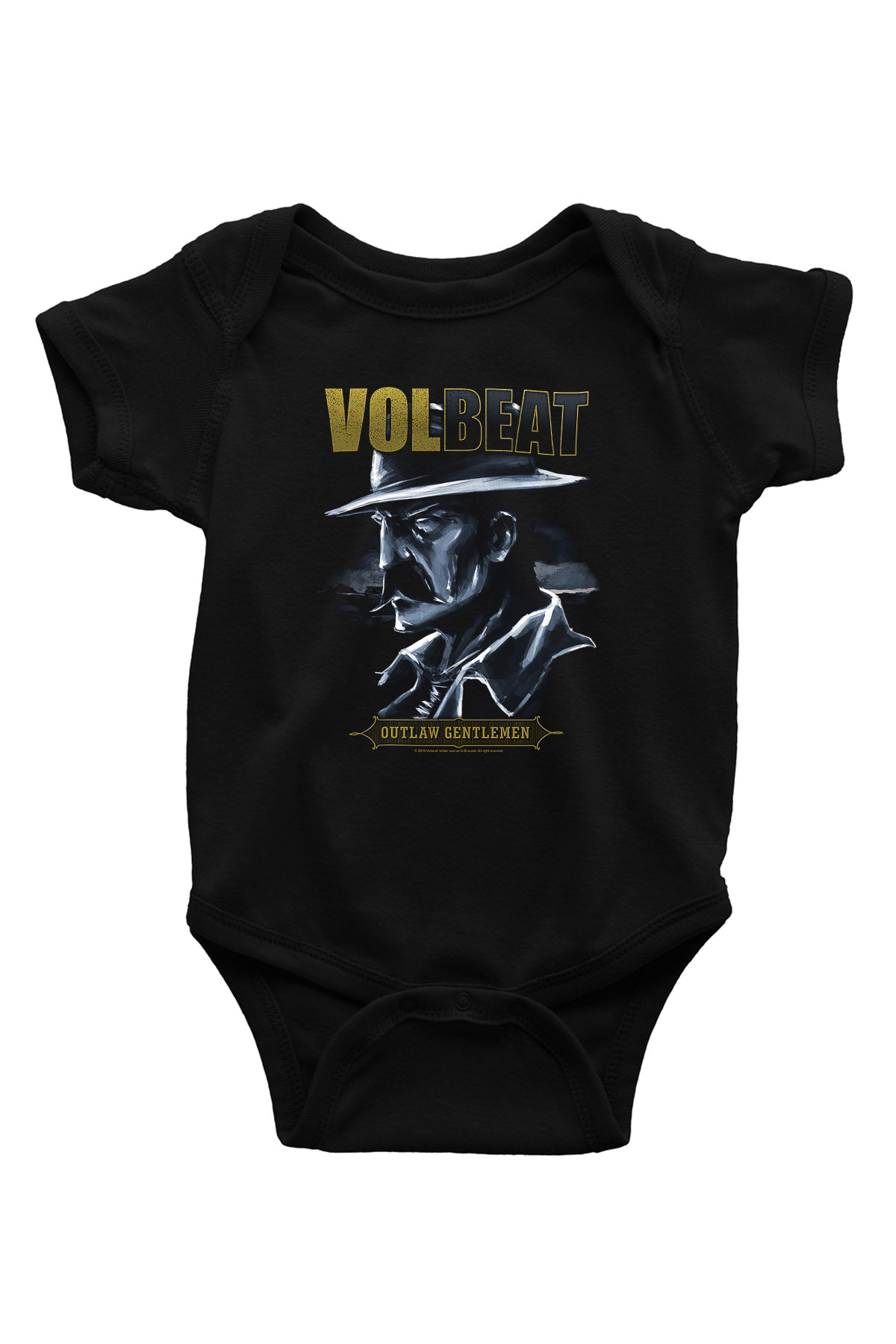 Volbeat Baskılı Siyah Bebek Body - Zıbın