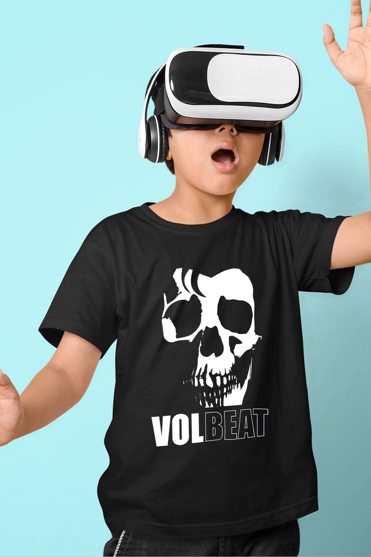 Volbeat Baskılı Siyah Unisex Çocuk Tişört