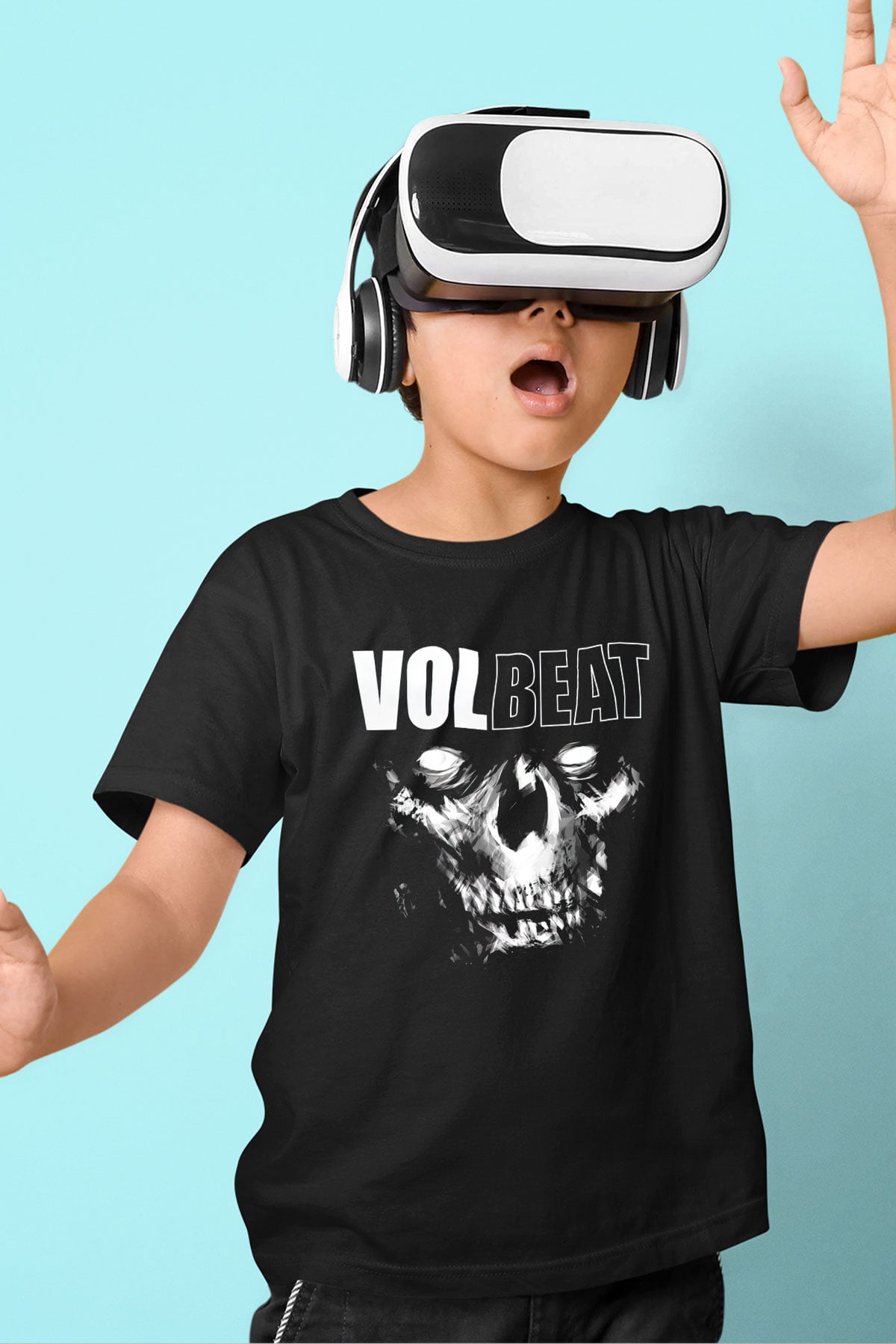 Volbeat Baskılı Siyah Unisex Çocuk Tişört