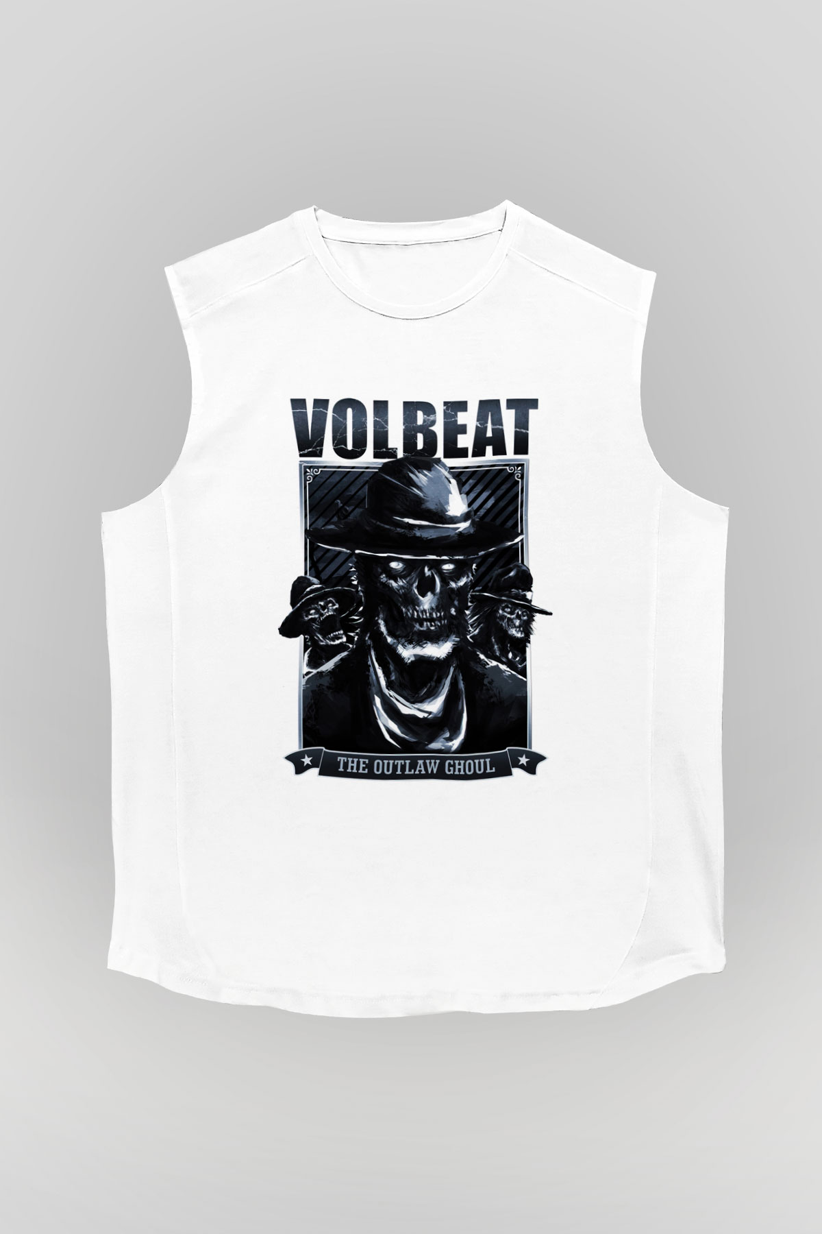 Volbeat Beyaz Unisex Kolsuz Tişört