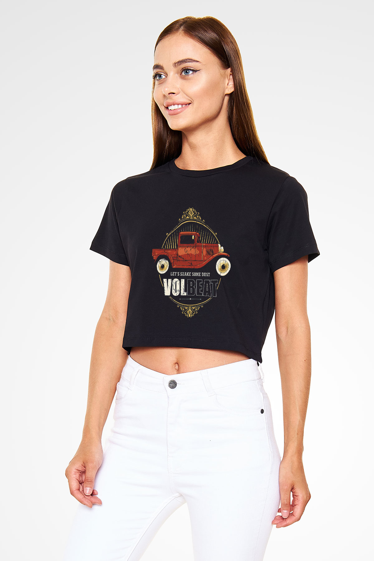 Volbeat Siyah Crop Top Tişört