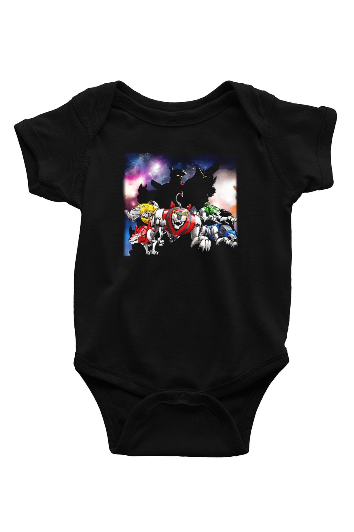 Voltron Baskılı Siyah Bebek Body - Zıbın