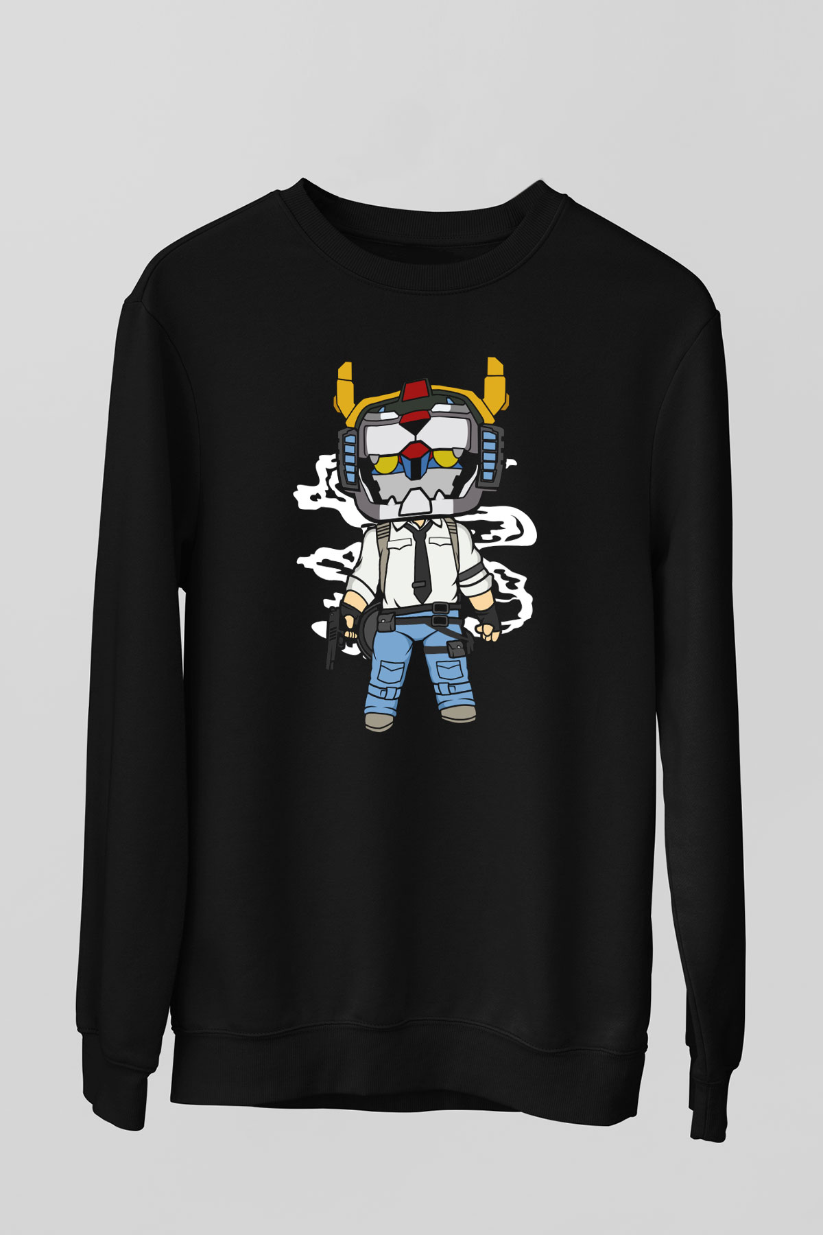 Voltron Pub-G Baskılı Unisex Siyah Sweatshirt