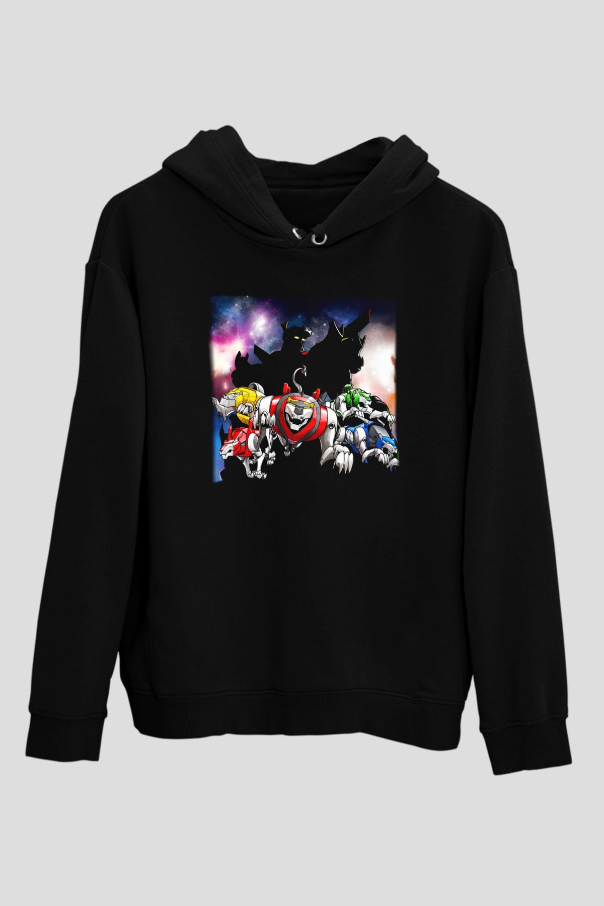 Voltron Siyah Unisex Kapüşonlu Sweatshirt