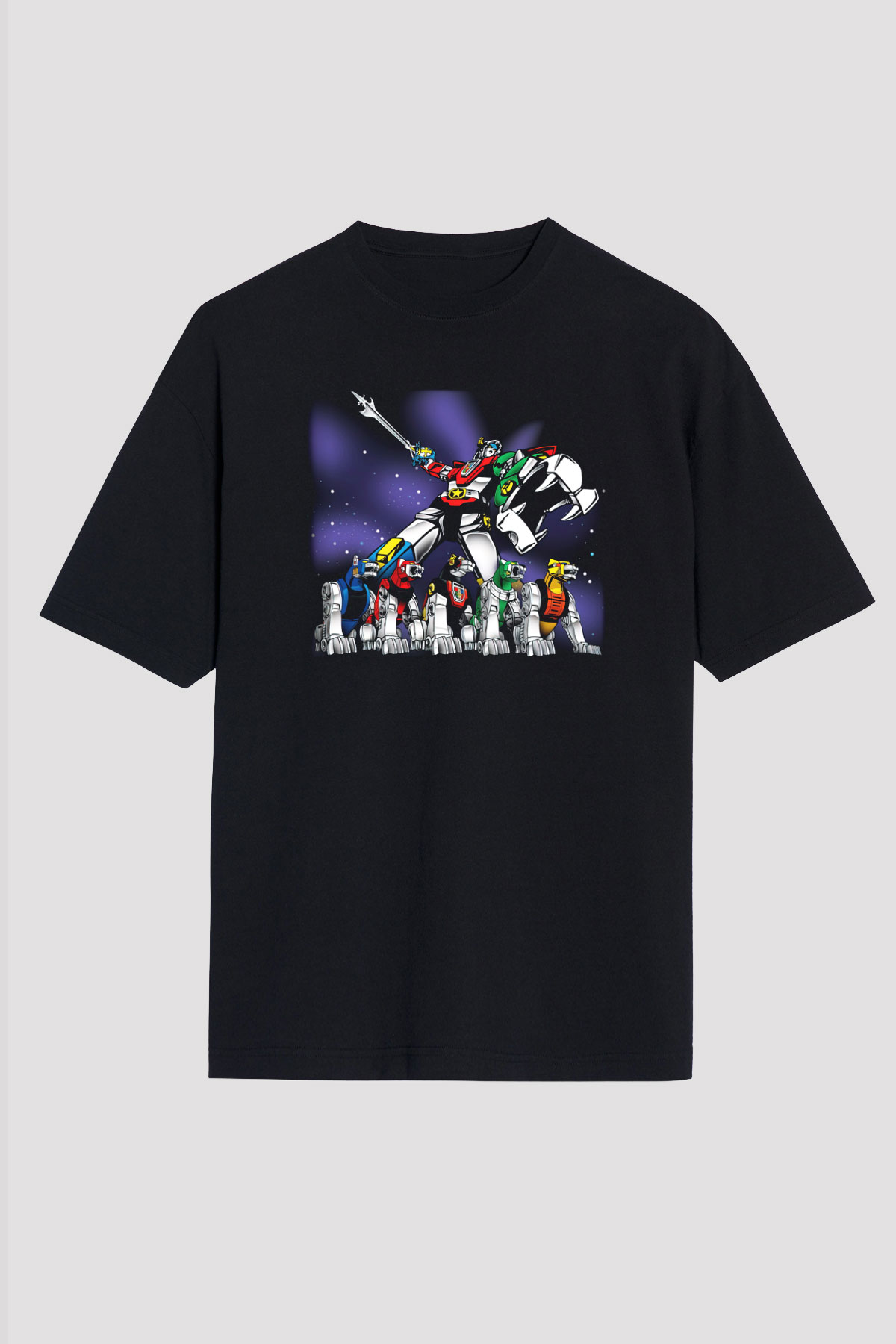 Voltron Siyah Unisex Oversize Tişört