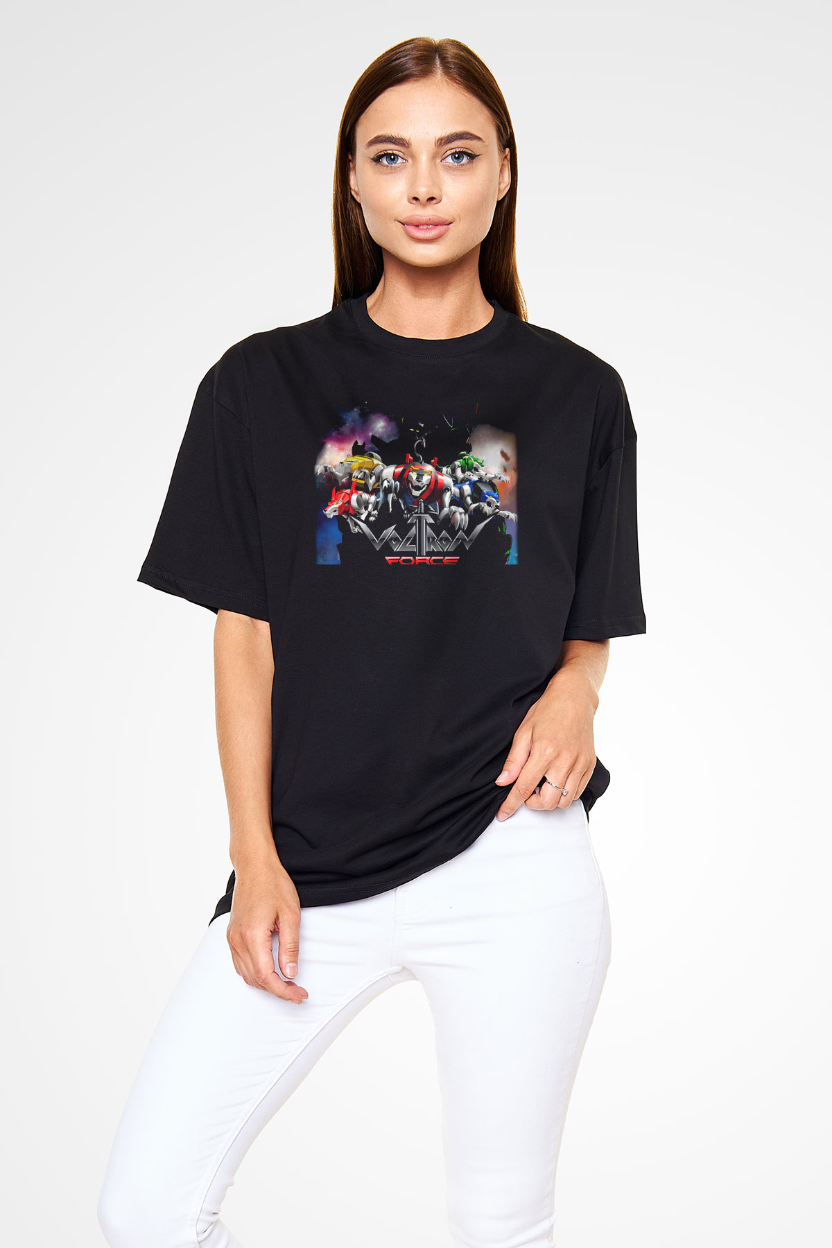 Voltron Siyah Unisex Oversize Tişört
