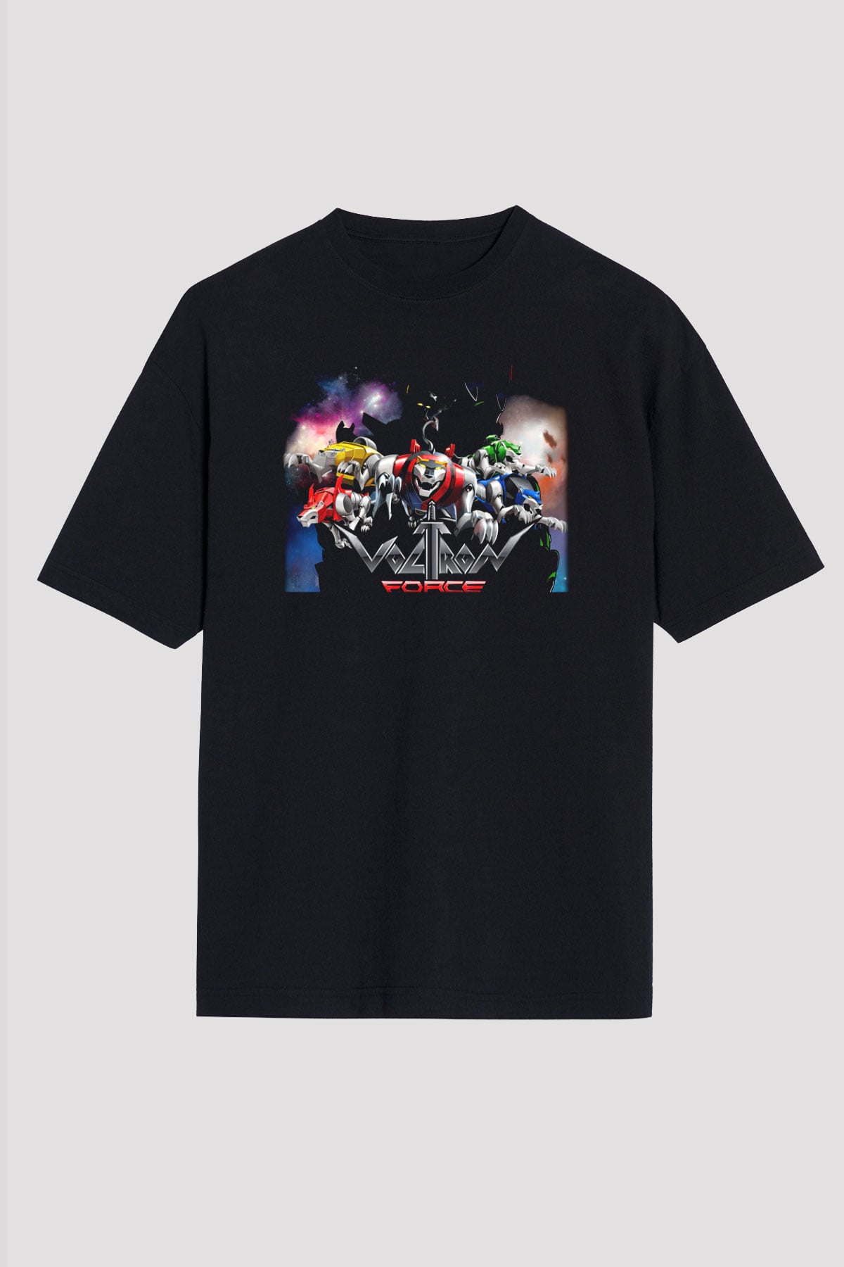 Voltron Siyah Unisex Oversize Tişört