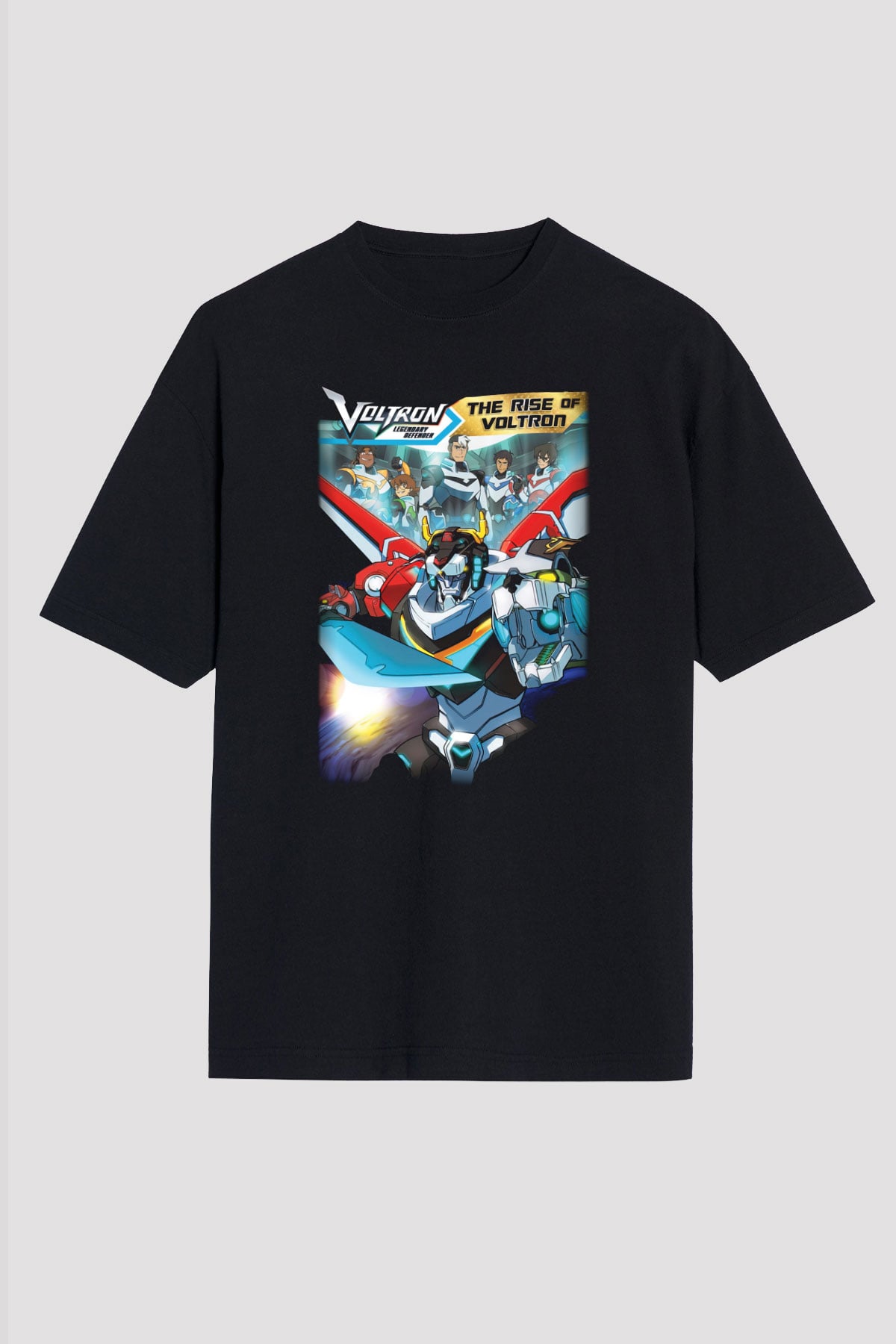 Voltron Siyah Unisex Oversize Tişört