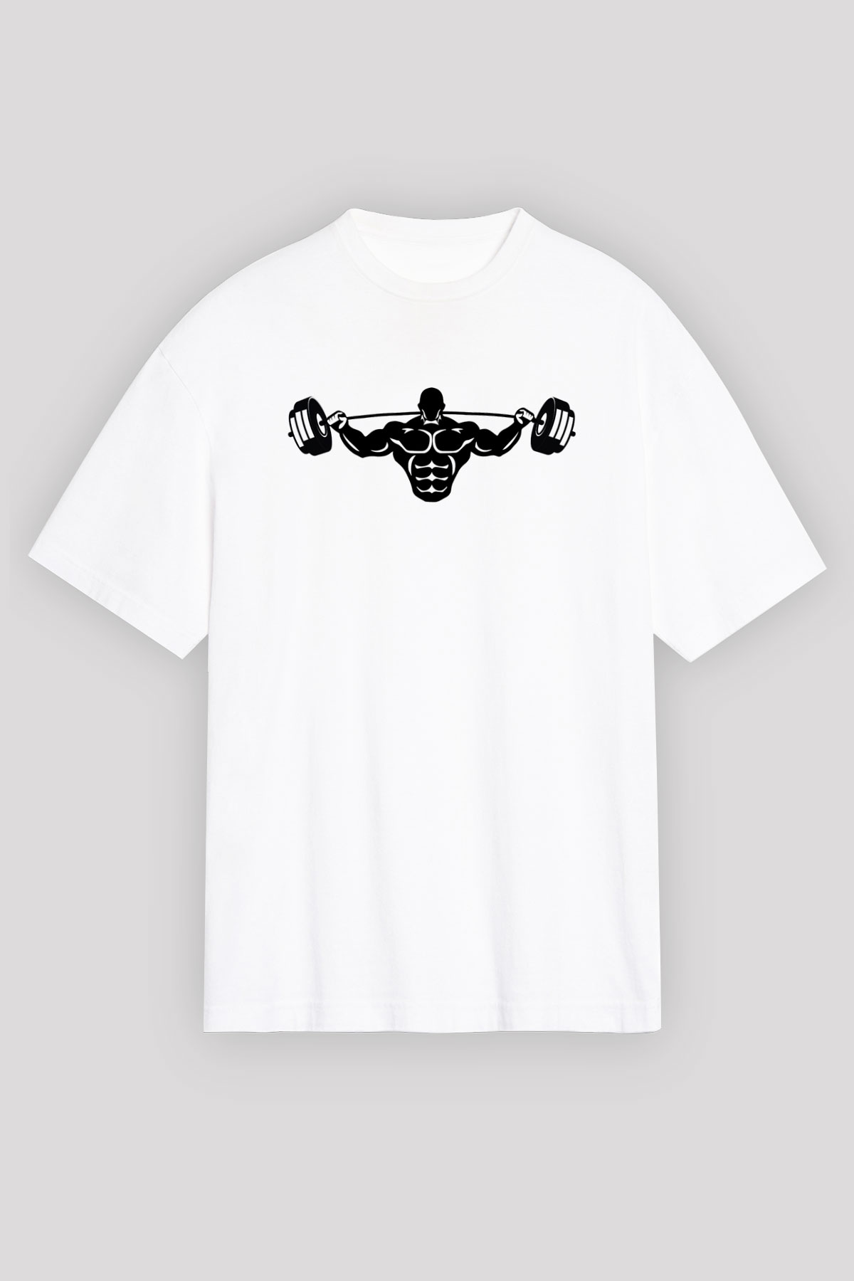 Vücut geliştirme Beyaz Unisex Tişört T-Shirt - TişörtFabrikası