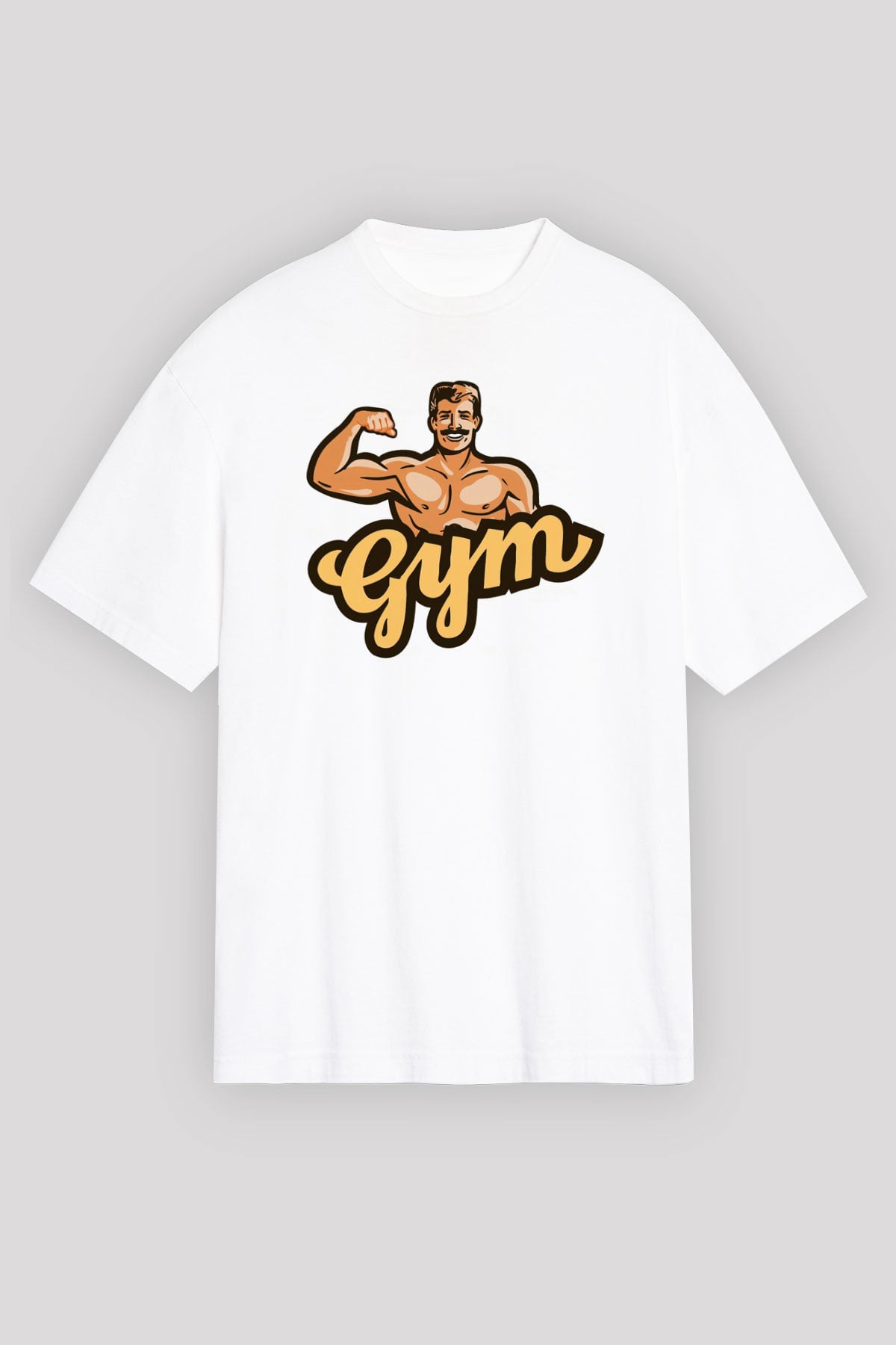 Vücut geliştirme Beyaz Unisex Tişört T-Shirt - TişörtFabrikası