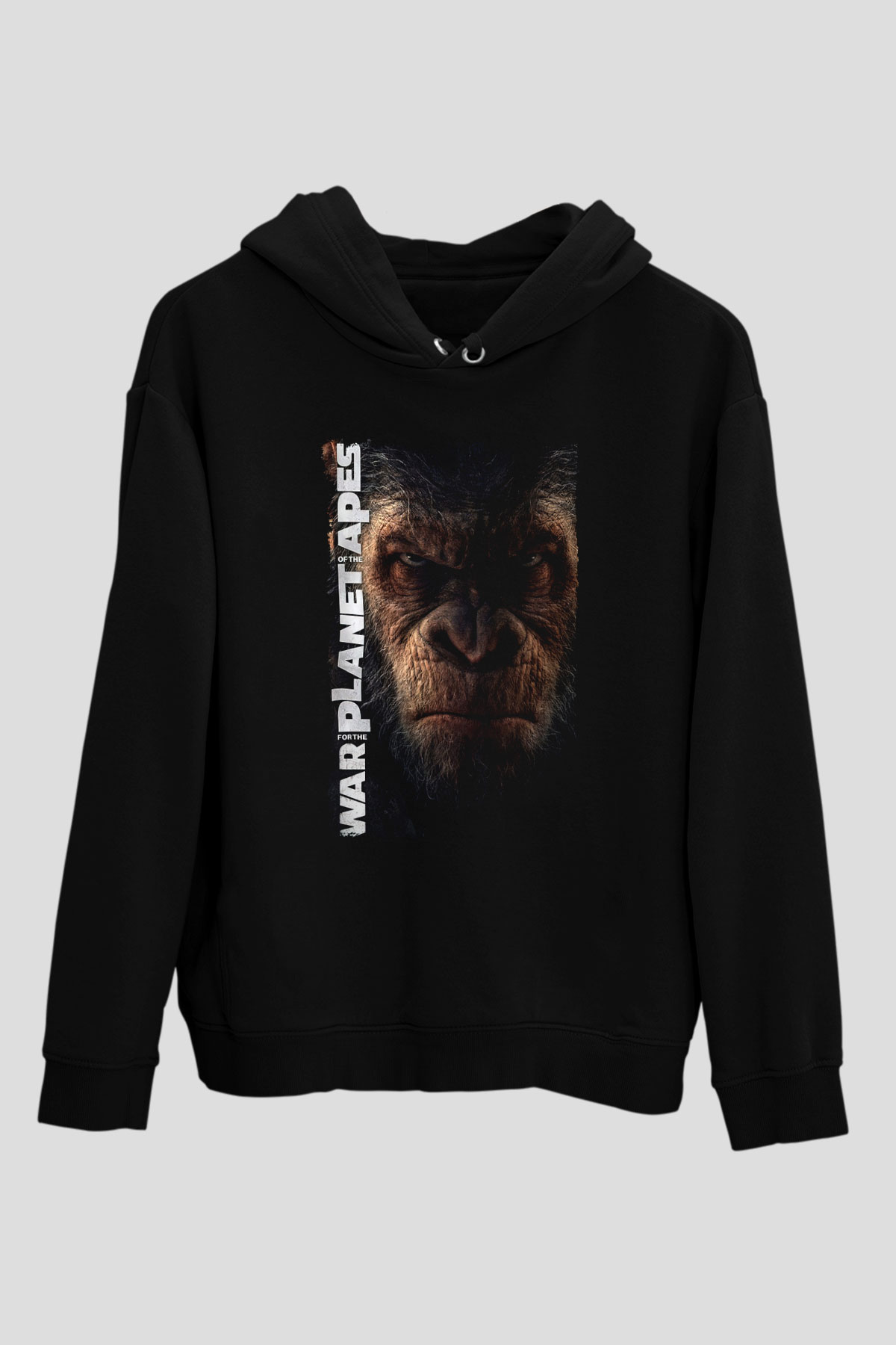 War for the Planet of the Apes Maymunlar Cehennemi Siyah Unisex Hoodie