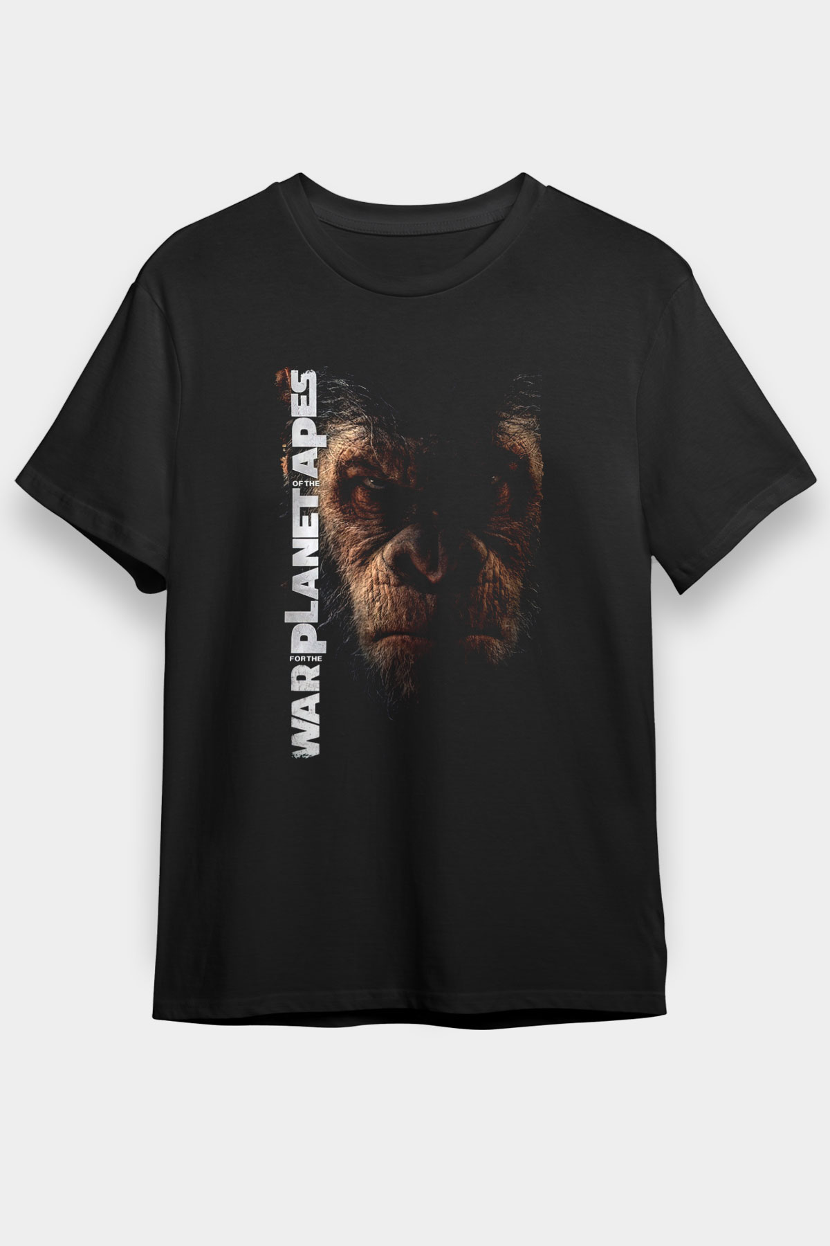 War for the Planet of the Apes Maymunlar Cehennemi Siyah Unisex Tişört T-Shirt