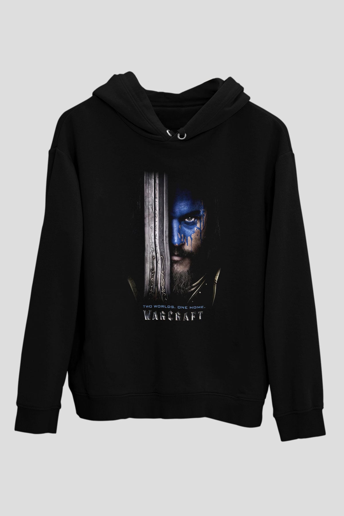Warcraft Siyah Unisex Kapşonlu Sweatshirt