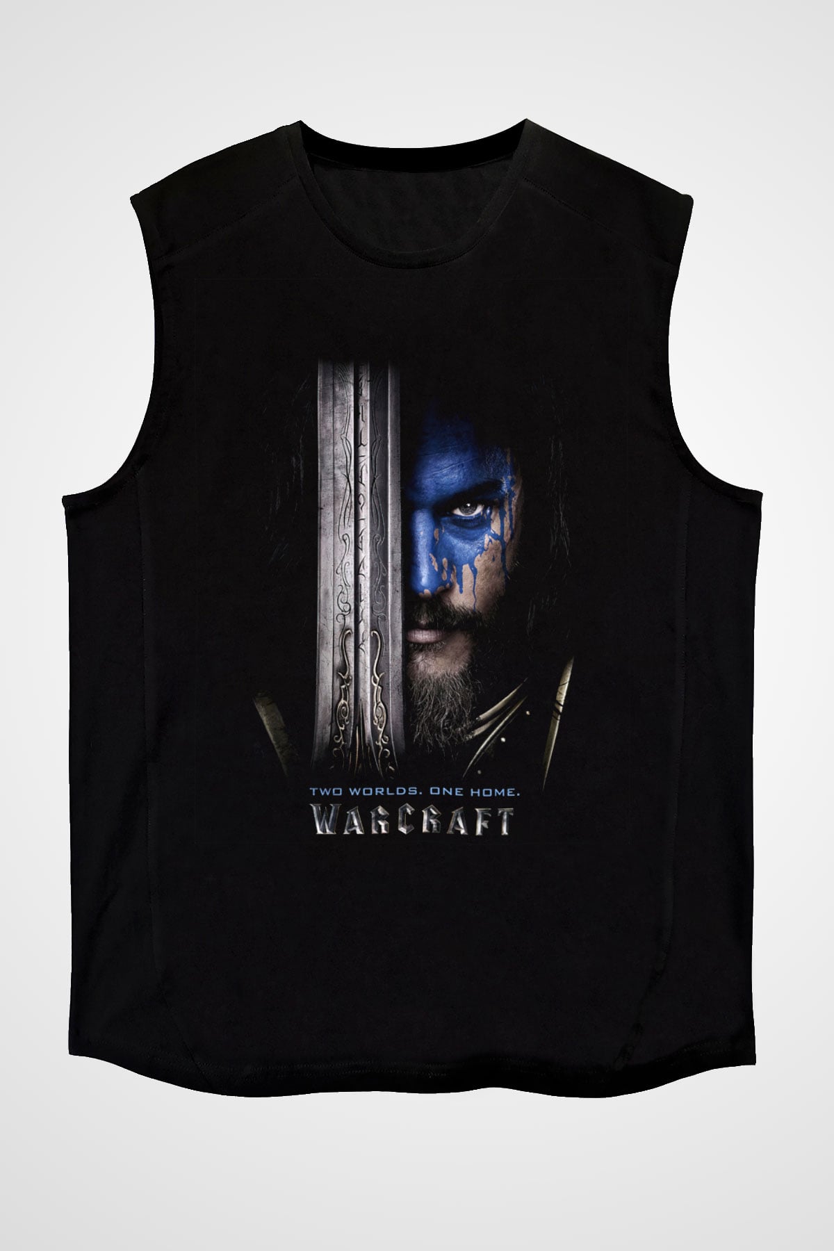 Warcraft Siyah Unisex Kolsuz Tişört
