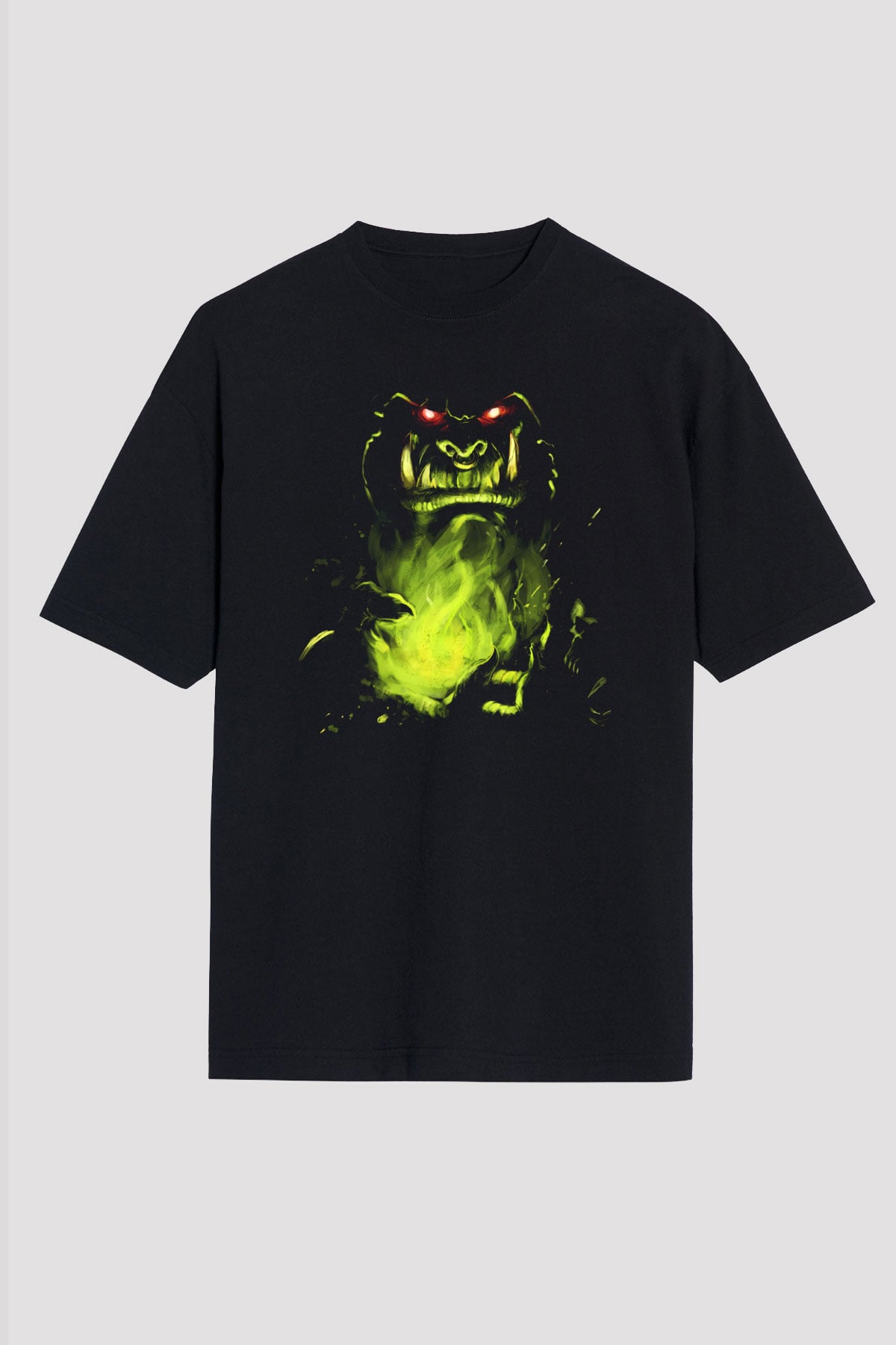 Warcraft Siyah Unisex Oversize Tişört T-Shirt